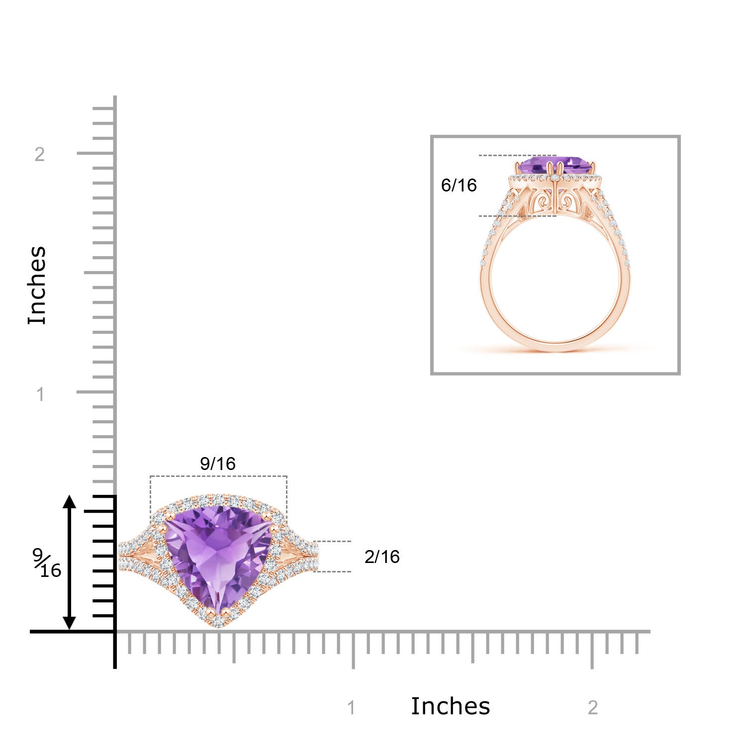 A - Amethyst / 4.47 CT / 14 KT Rose Gold