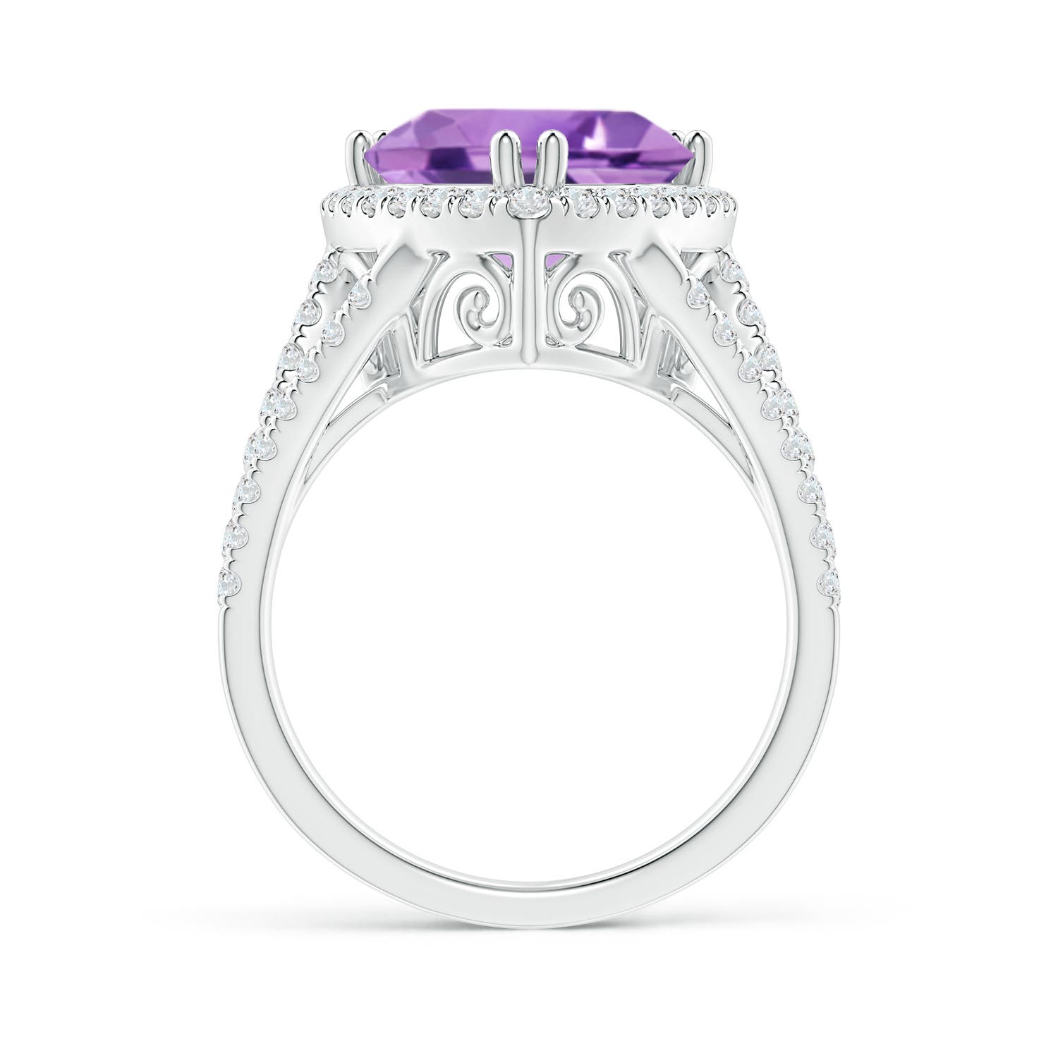 A - Amethyst / 4.47 CT / 14 KT White Gold