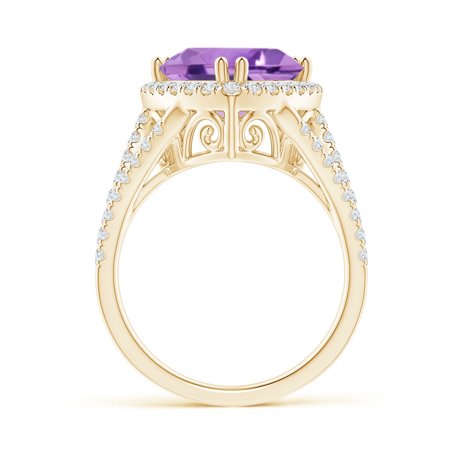 A - Amethyst / 4.47 CT / 14 KT Yellow Gold