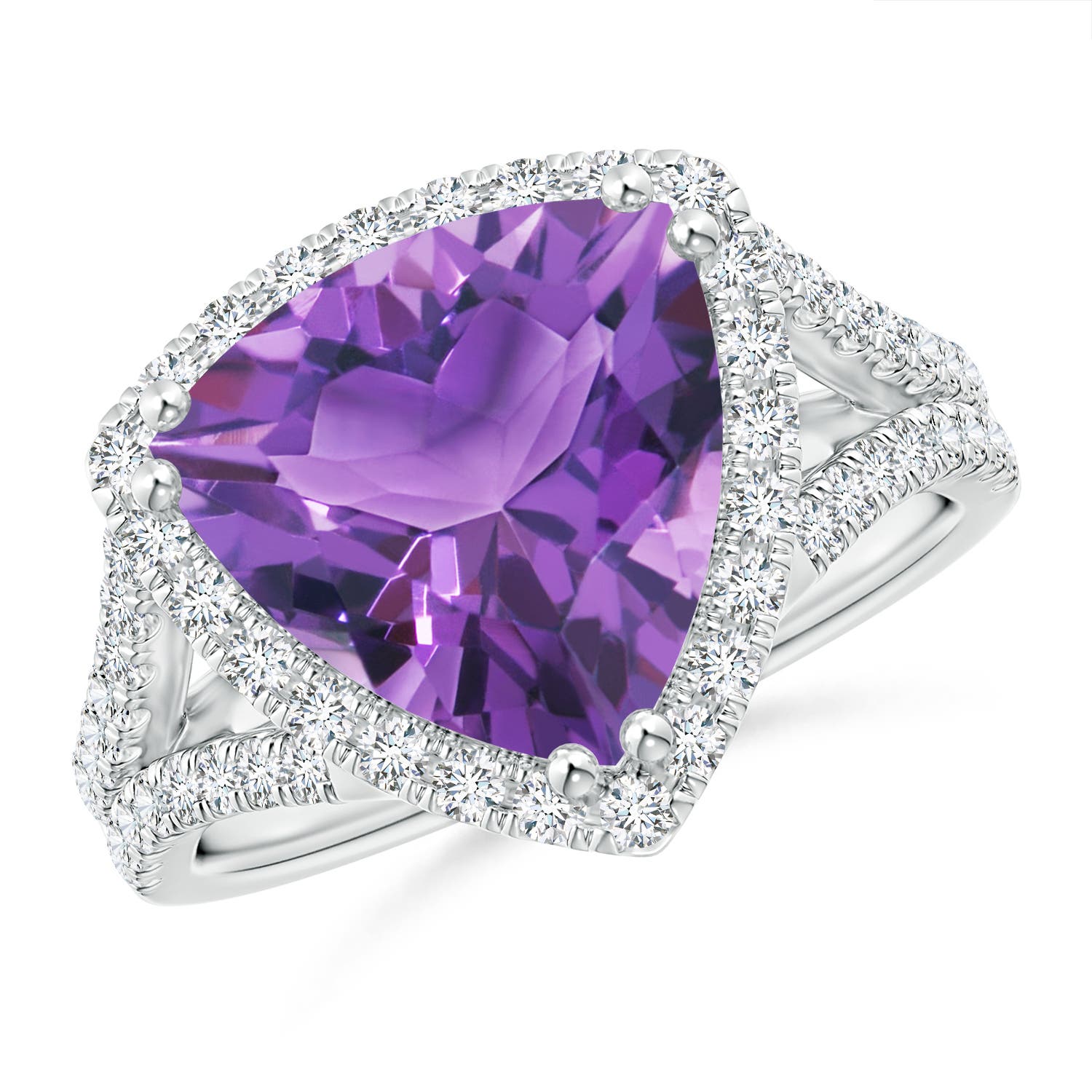 AA - Amethyst / 4.47 CT / 14 KT White Gold