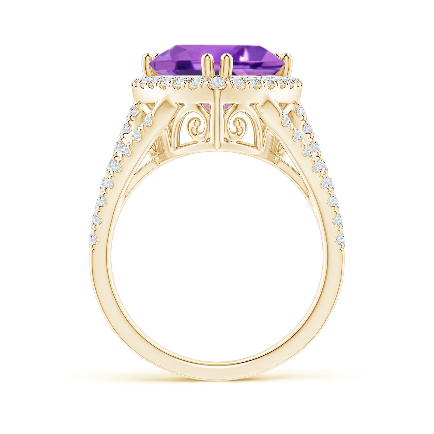 AA - Amethyst / 4.47 CT / 14 KT Yellow Gold