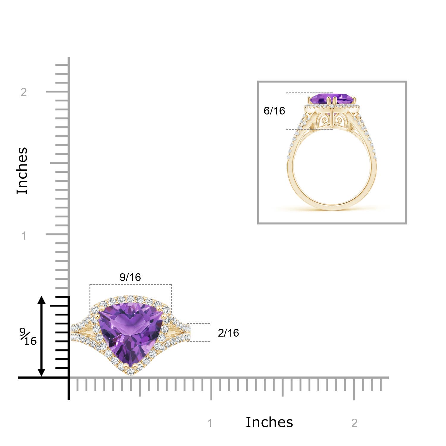 AA - Amethyst / 4.47 CT / 14 KT Yellow Gold