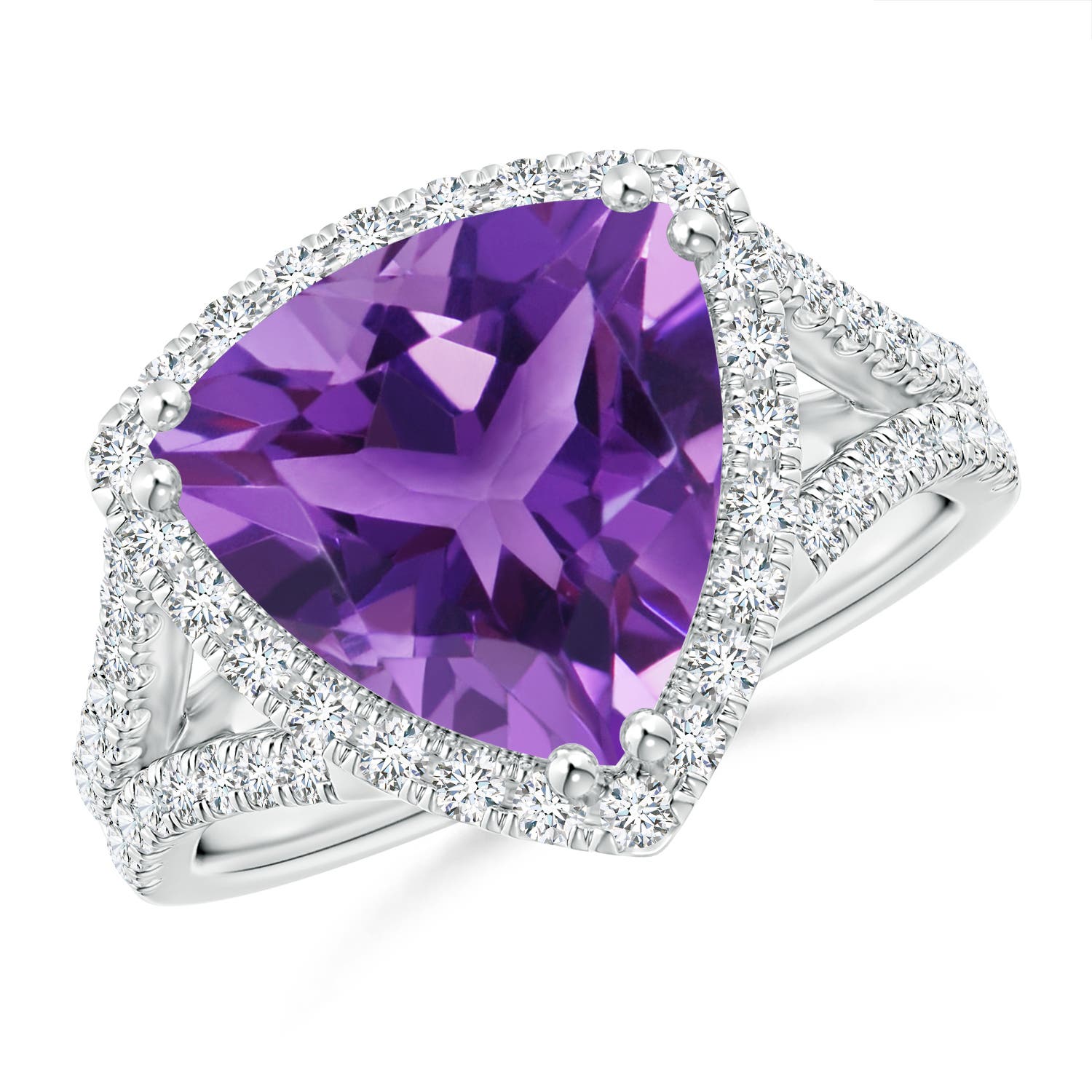 AAA - Amethyst / 4.47 CT / 14 KT White Gold