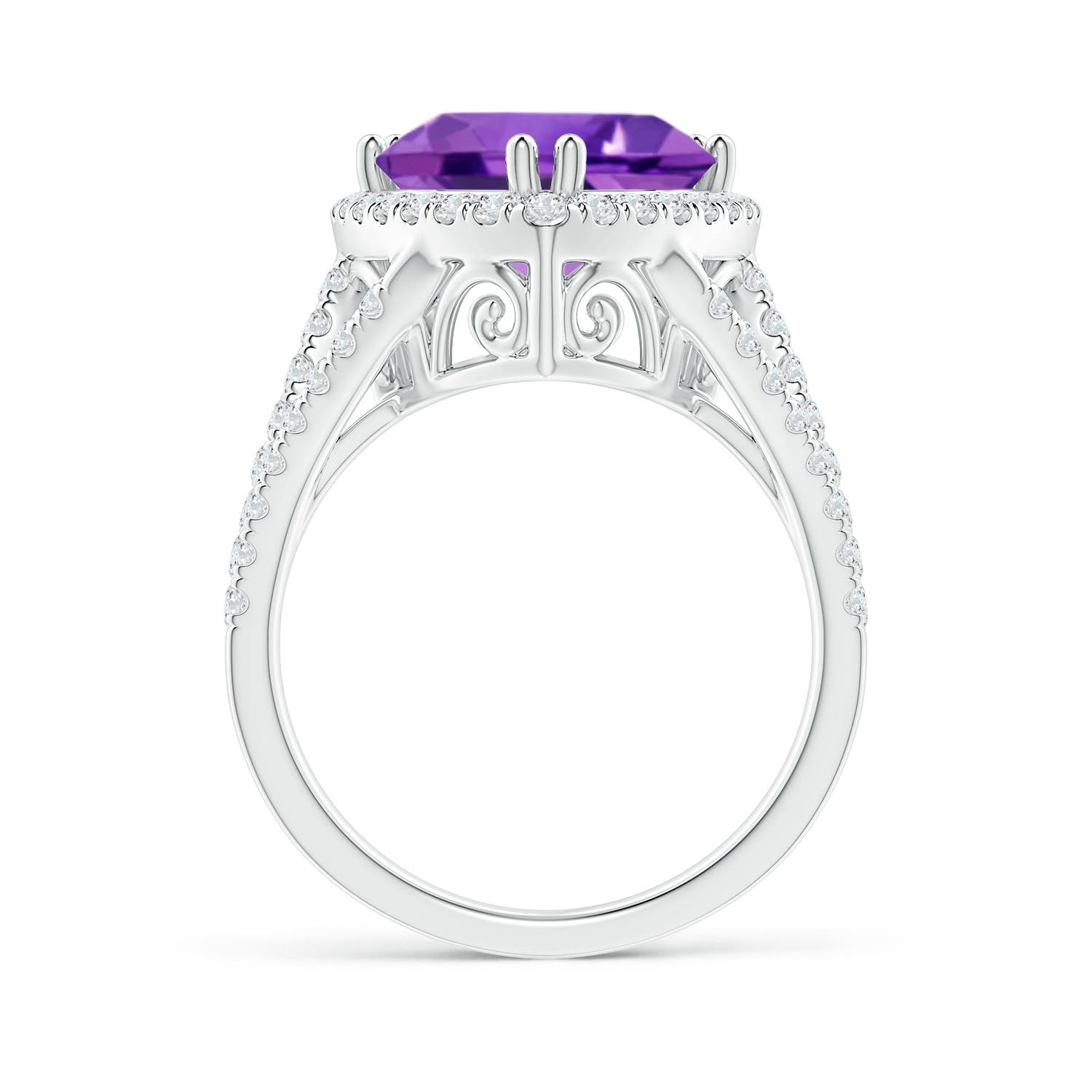 AAA - Amethyst / 4.47 CT / 14 KT White Gold