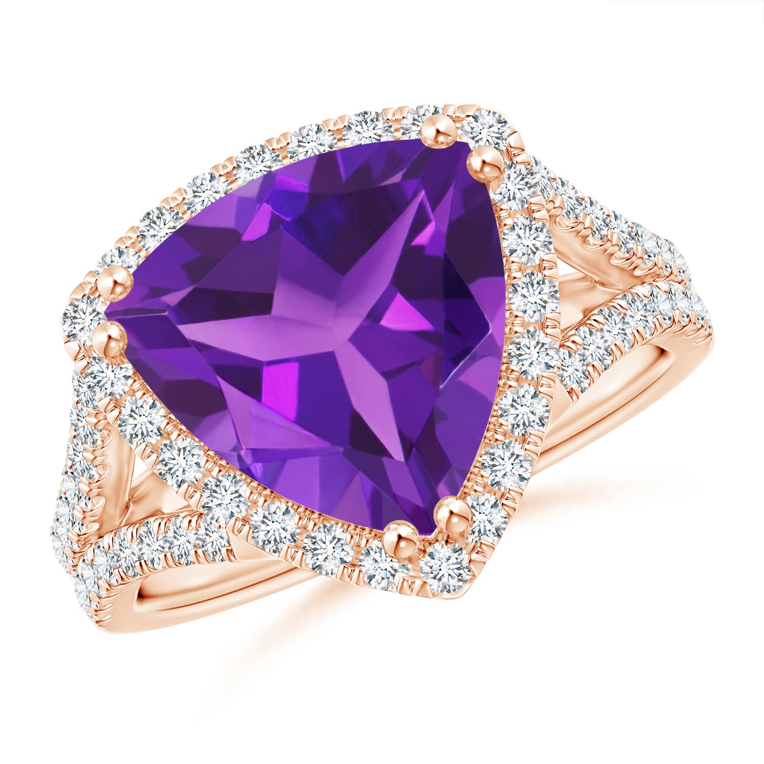 AAAA - Amethyst / 4.47 CT / 14 KT Rose Gold