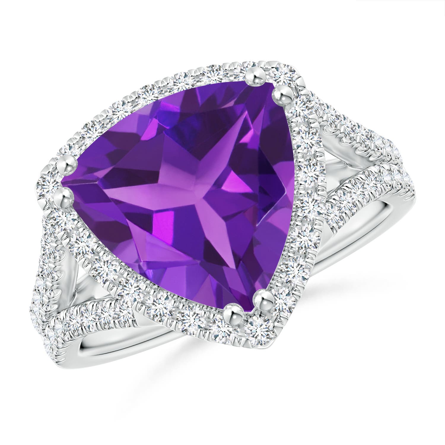 AAAA - Amethyst / 4.47 CT / 14 KT White Gold