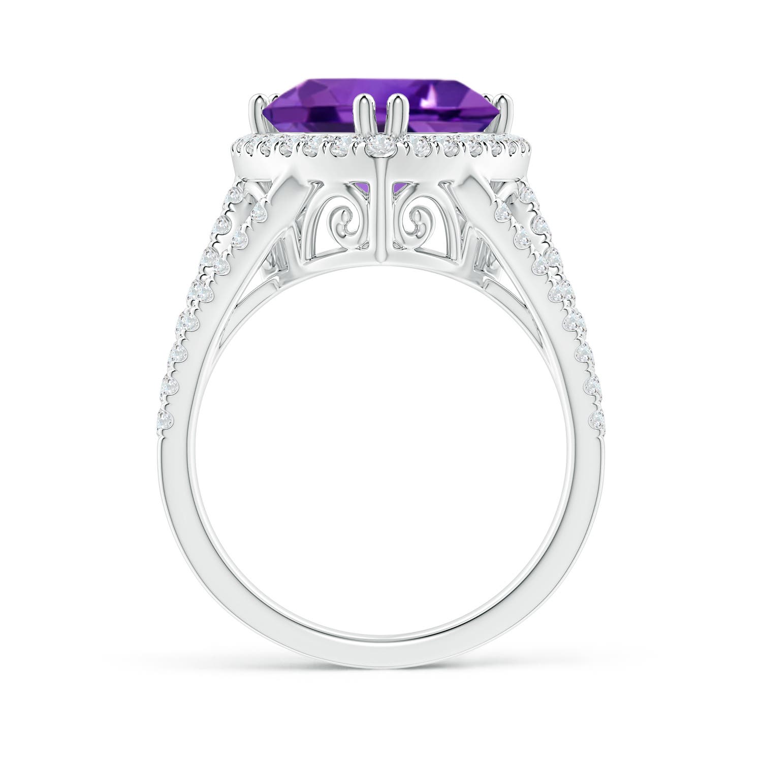 AAAA - Amethyst / 4.47 CT / 14 KT White Gold