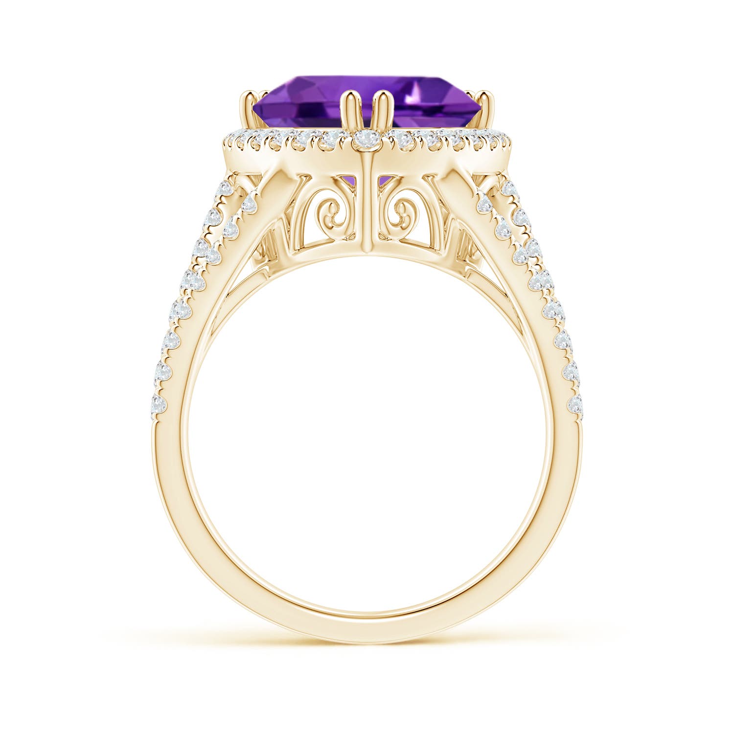 AAAA - Amethyst / 4.47 CT / 14 KT Yellow Gold