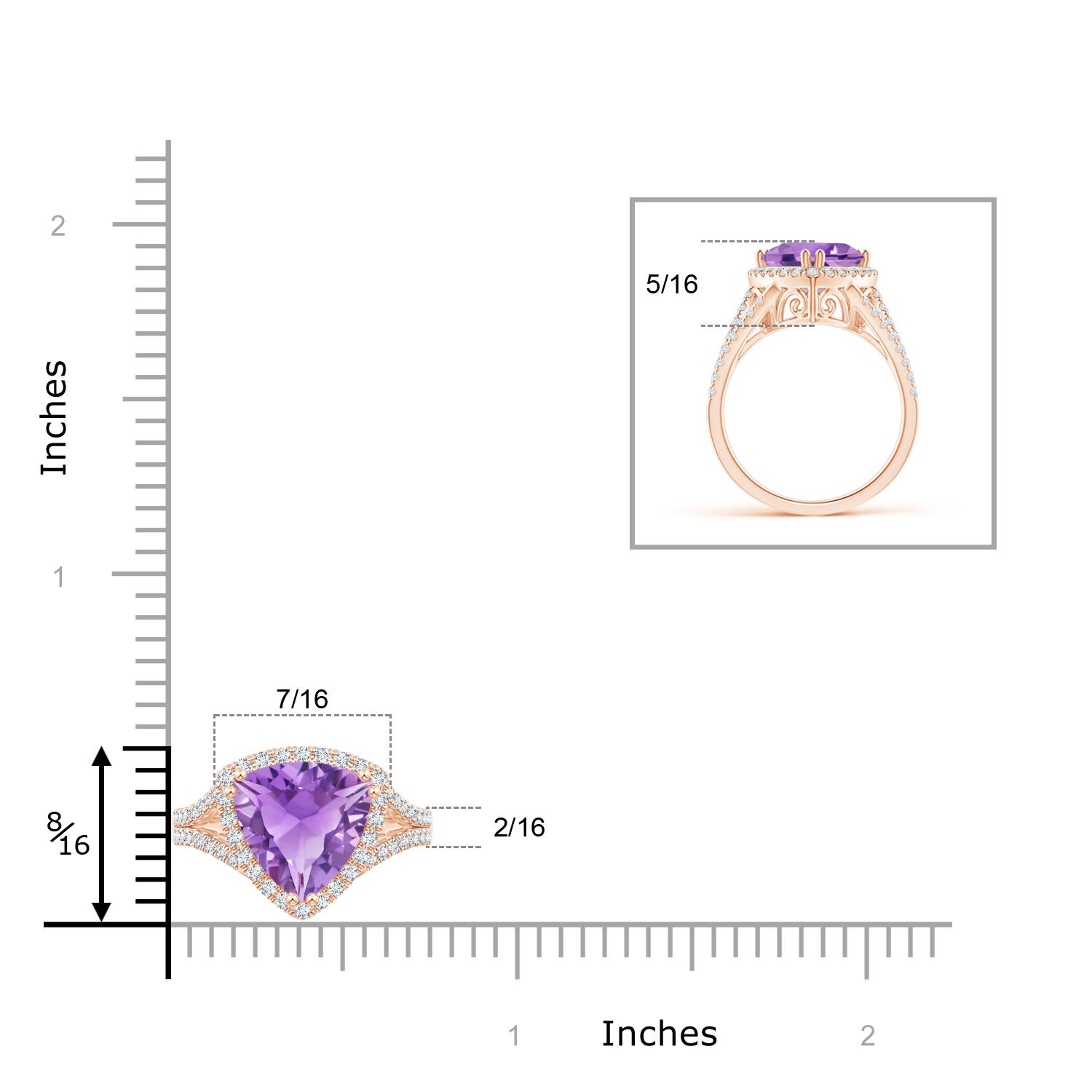 A - Amethyst / 2.64 CT / 14 KT Rose Gold