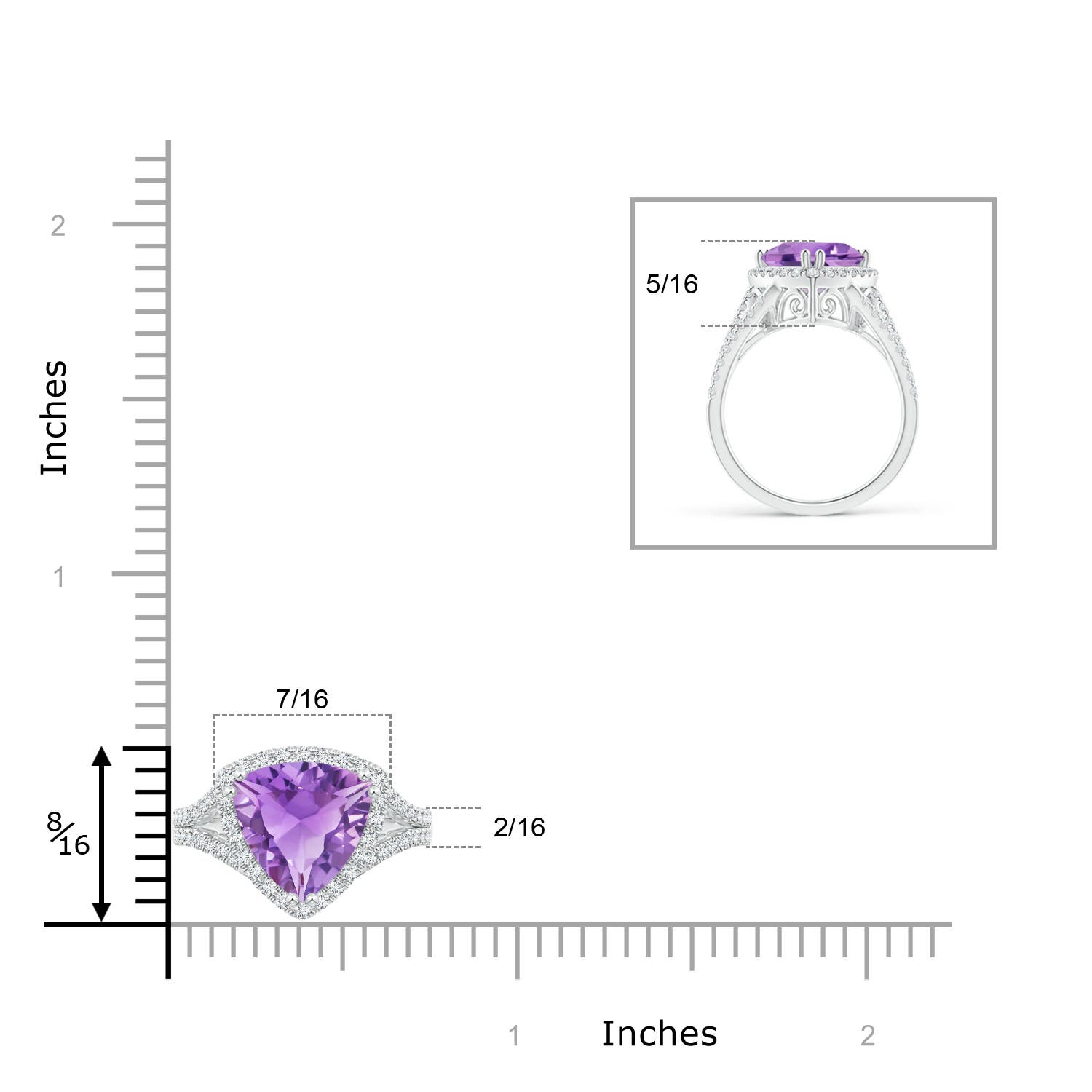 A - Amethyst / 2.64 CT / 14 KT White Gold