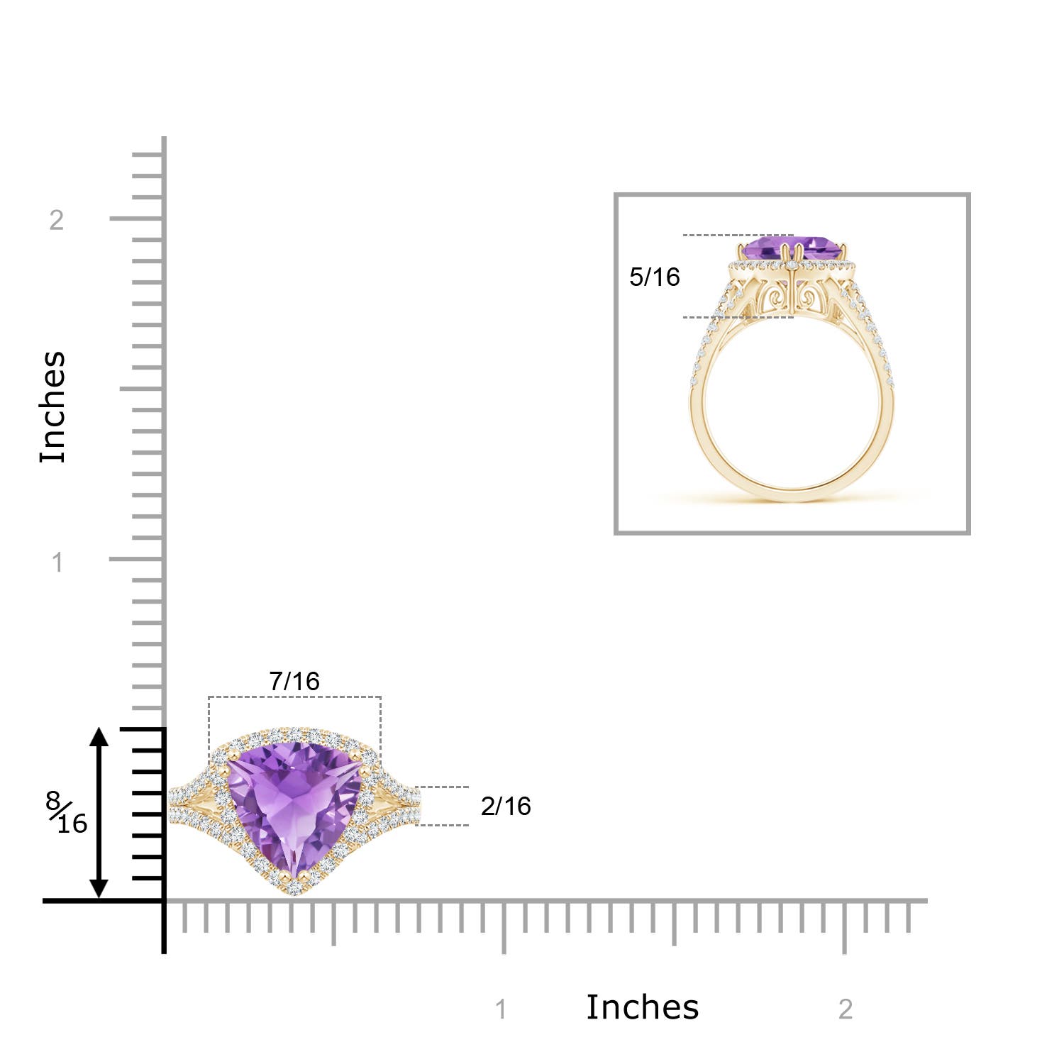 A - Amethyst / 2.64 CT / 14 KT Yellow Gold