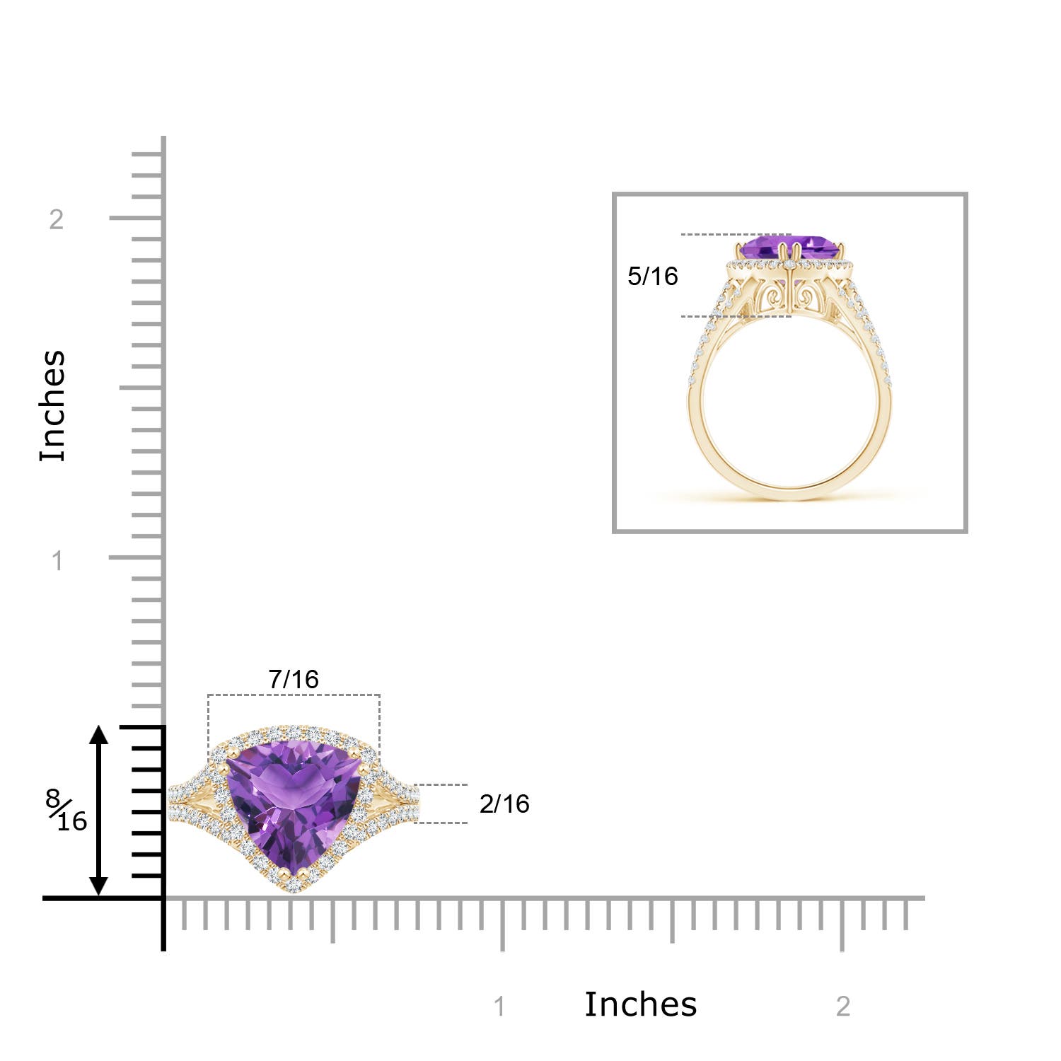 AA - Amethyst / 2.64 CT / 14 KT Yellow Gold