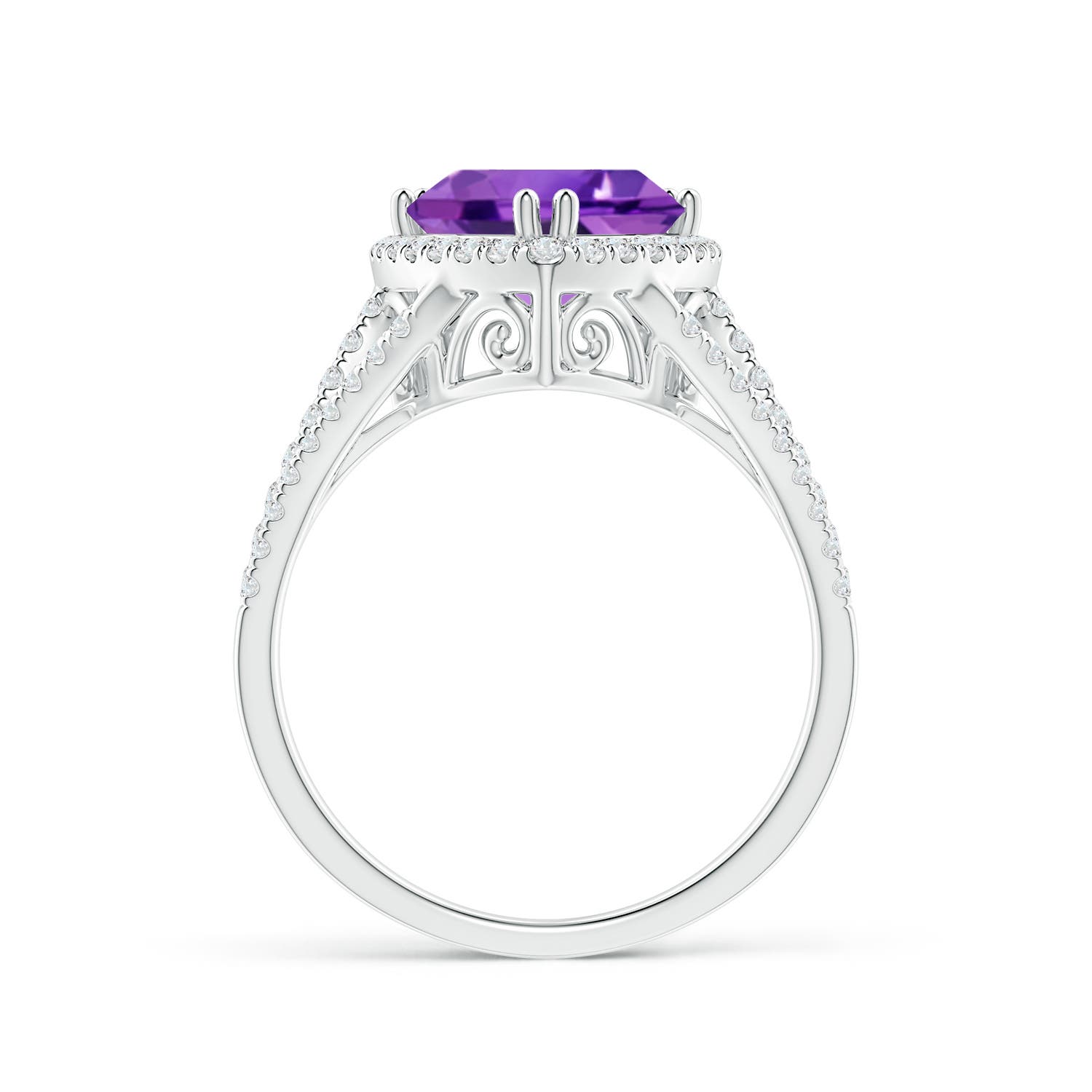 AAA - Amethyst / 2.64 CT / 14 KT White Gold