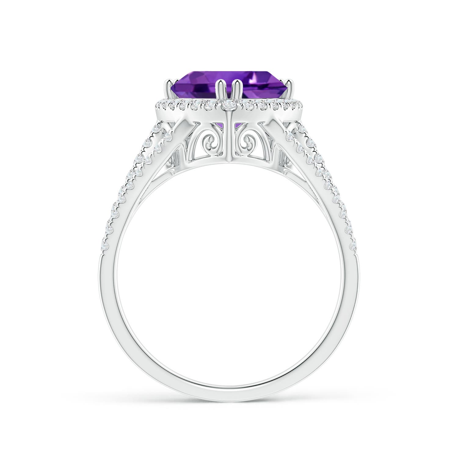 AAAA - Amethyst / 2.64 CT / 14 KT White Gold