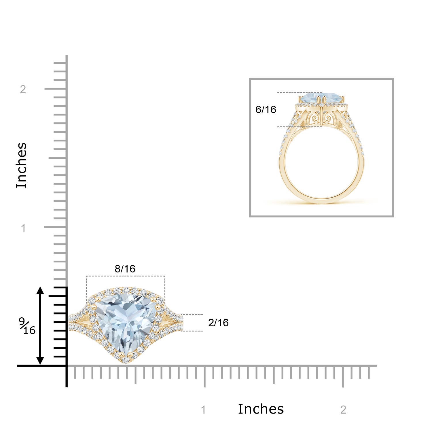 A - Aquamarine / 3.16 CT / 14 KT Yellow Gold