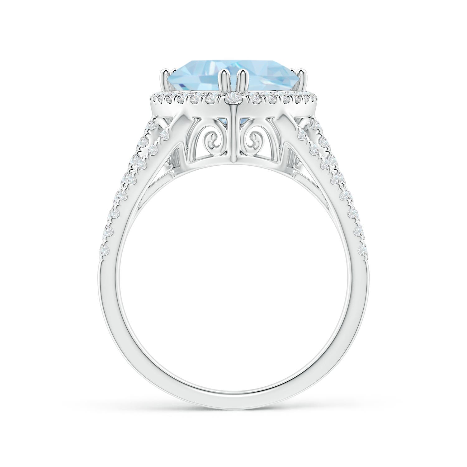 AA - Aquamarine / 3.16 CT / 14 KT White Gold