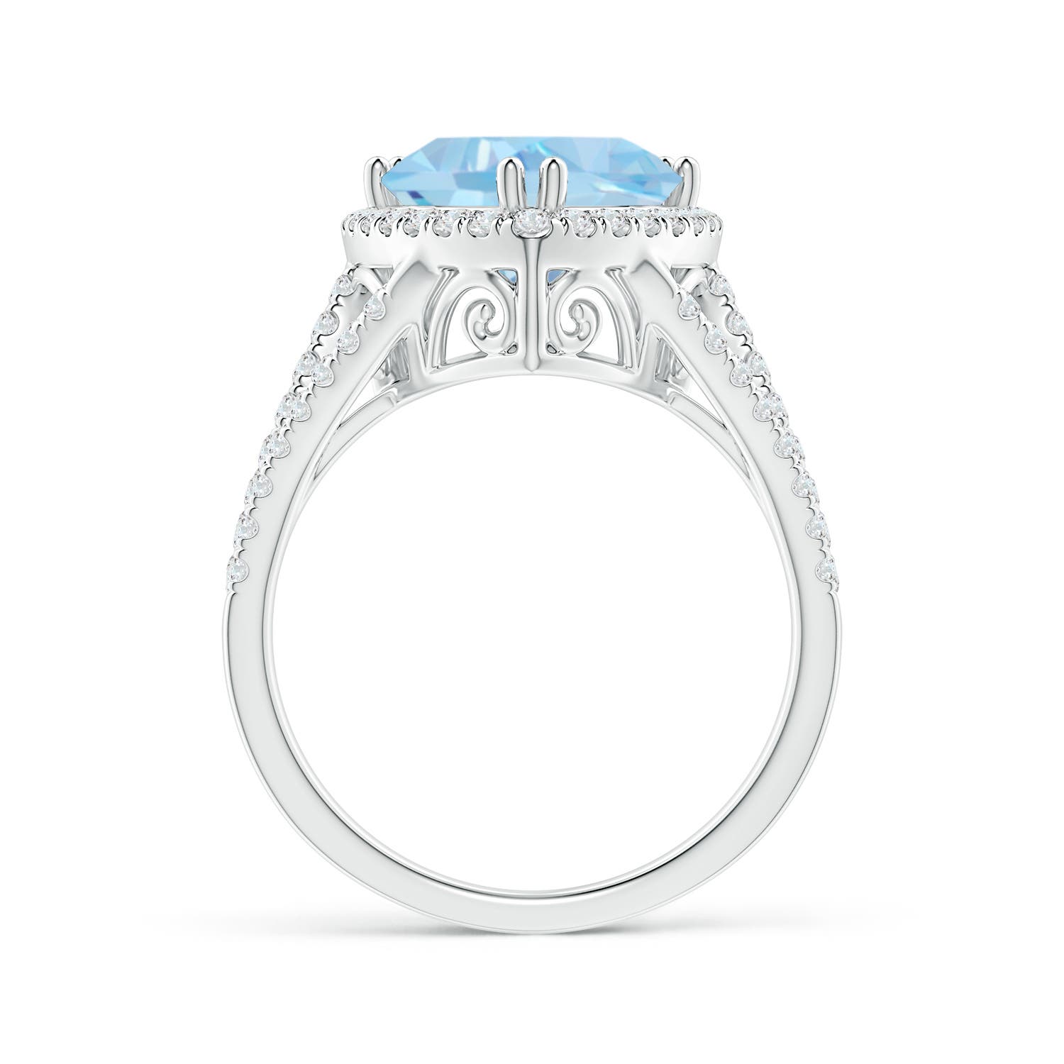 AAA - Aquamarine / 3.16 CT / 14 KT White Gold