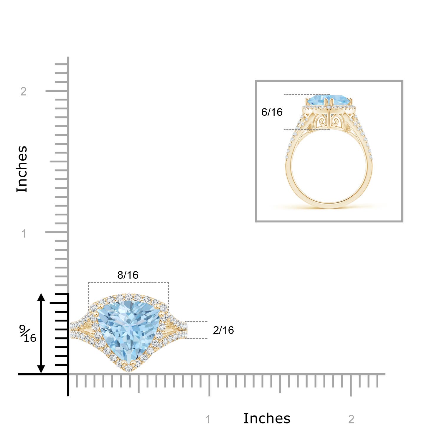 AAA - Aquamarine / 3.16 CT / 14 KT Yellow Gold