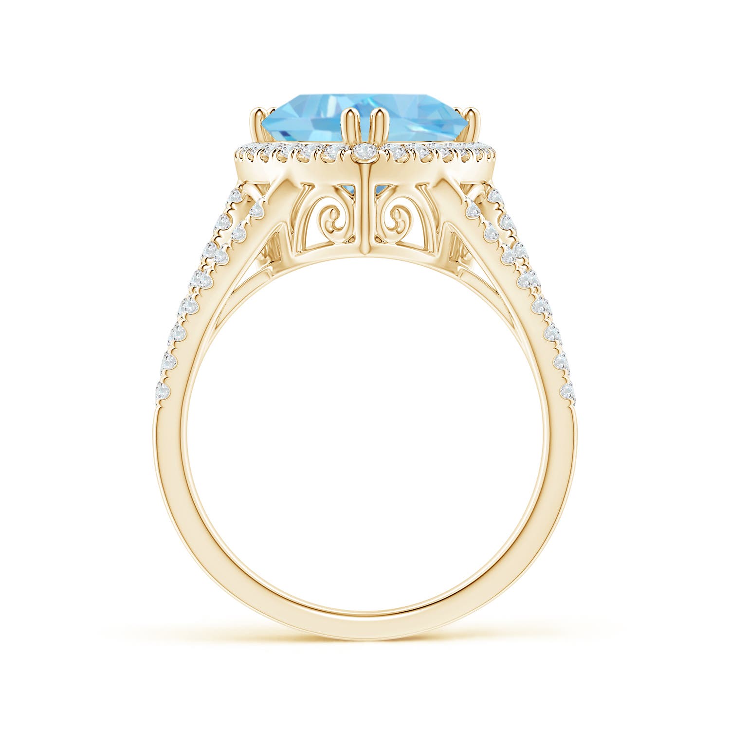 AAAA - Aquamarine / 3.16 CT / 14 KT Yellow Gold