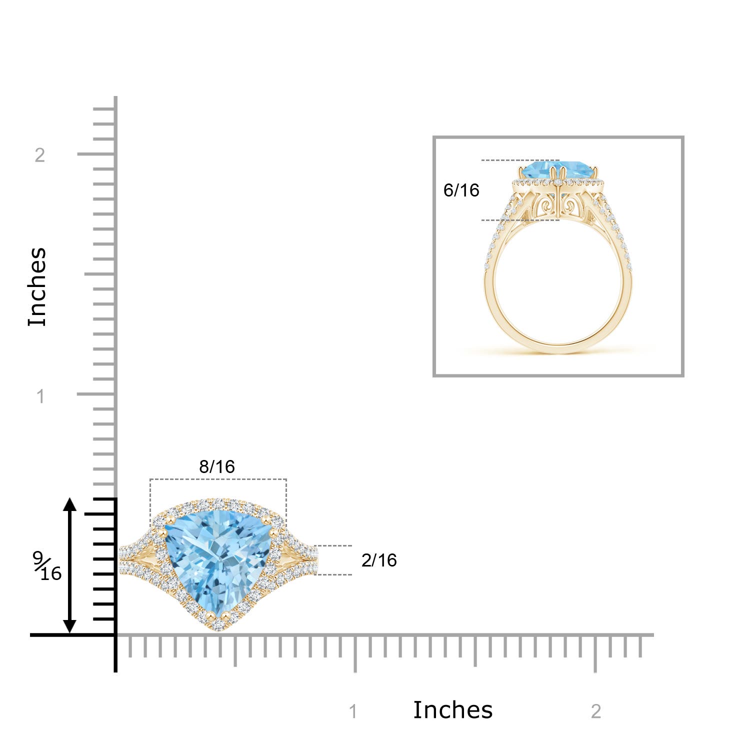 AAAA - Aquamarine / 3.16 CT / 14 KT Yellow Gold