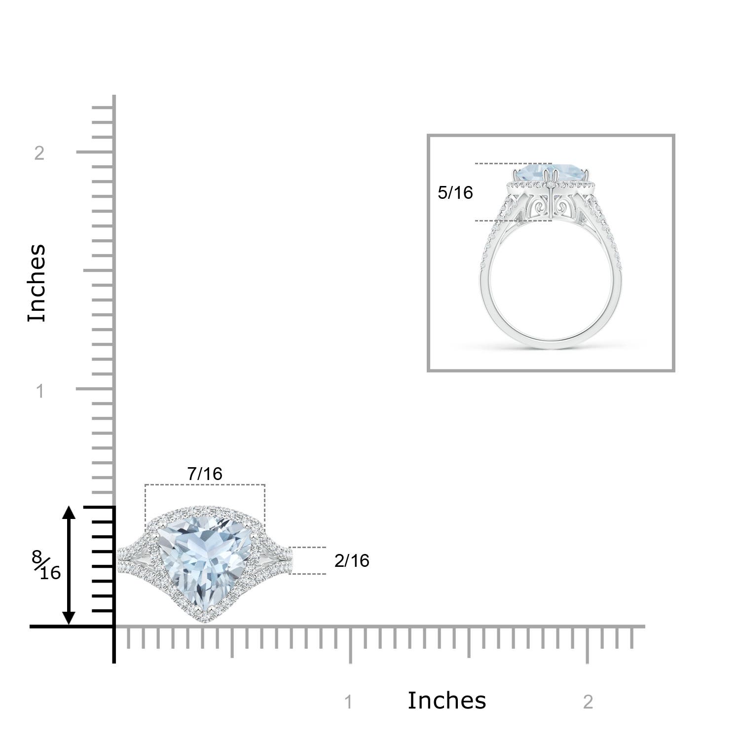 A - Aquamarine / 2.56 CT / 14 KT White Gold