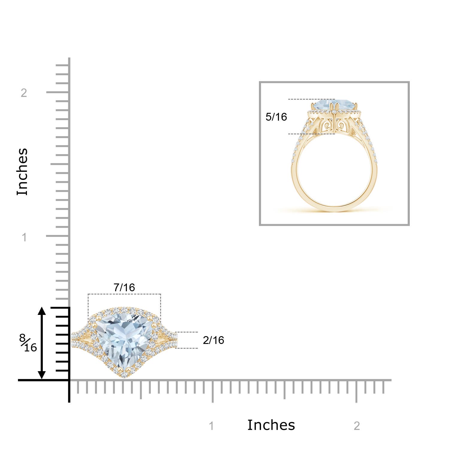 A - Aquamarine / 2.56 CT / 14 KT Yellow Gold