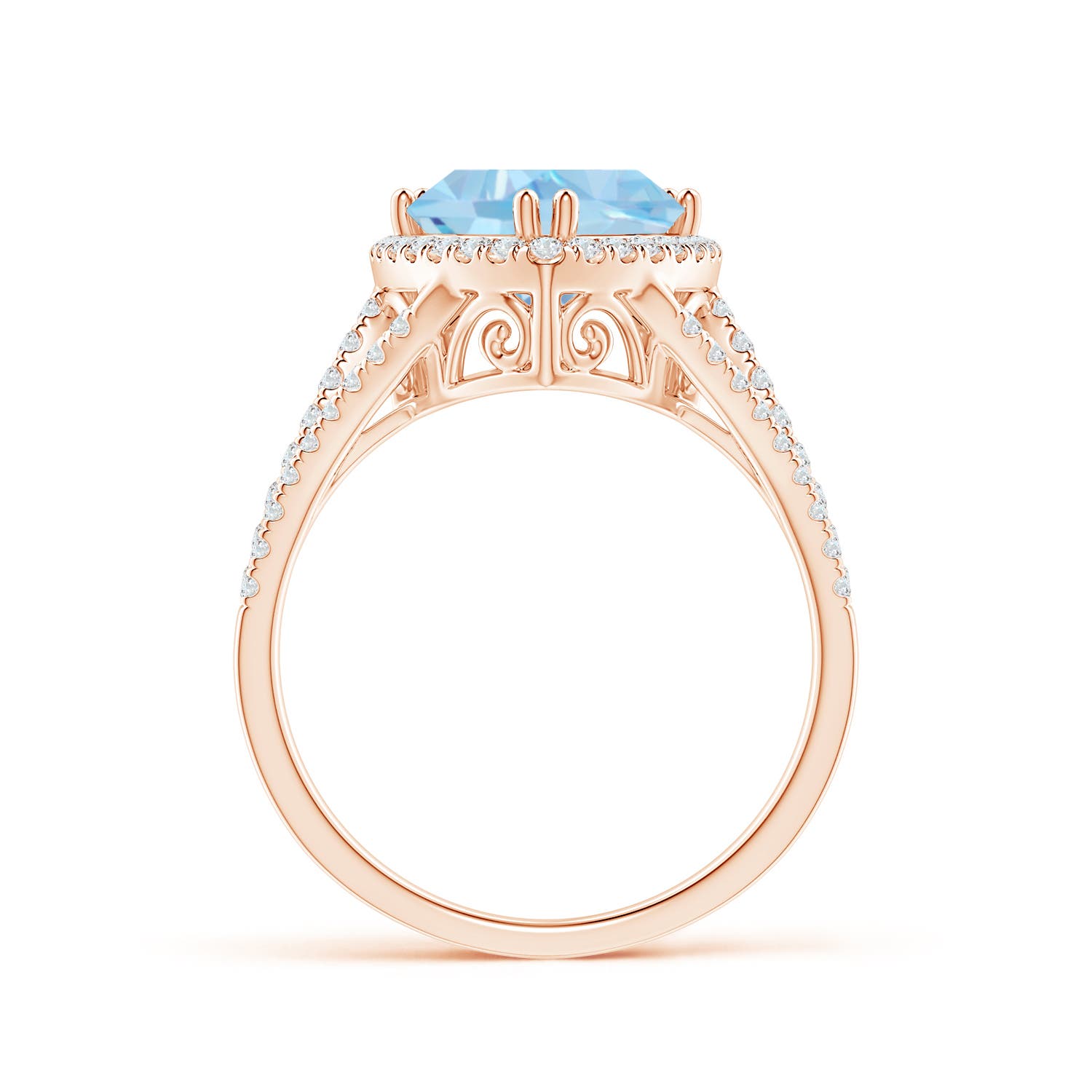 AAA - Aquamarine / 2.56 CT / 14 KT Rose Gold