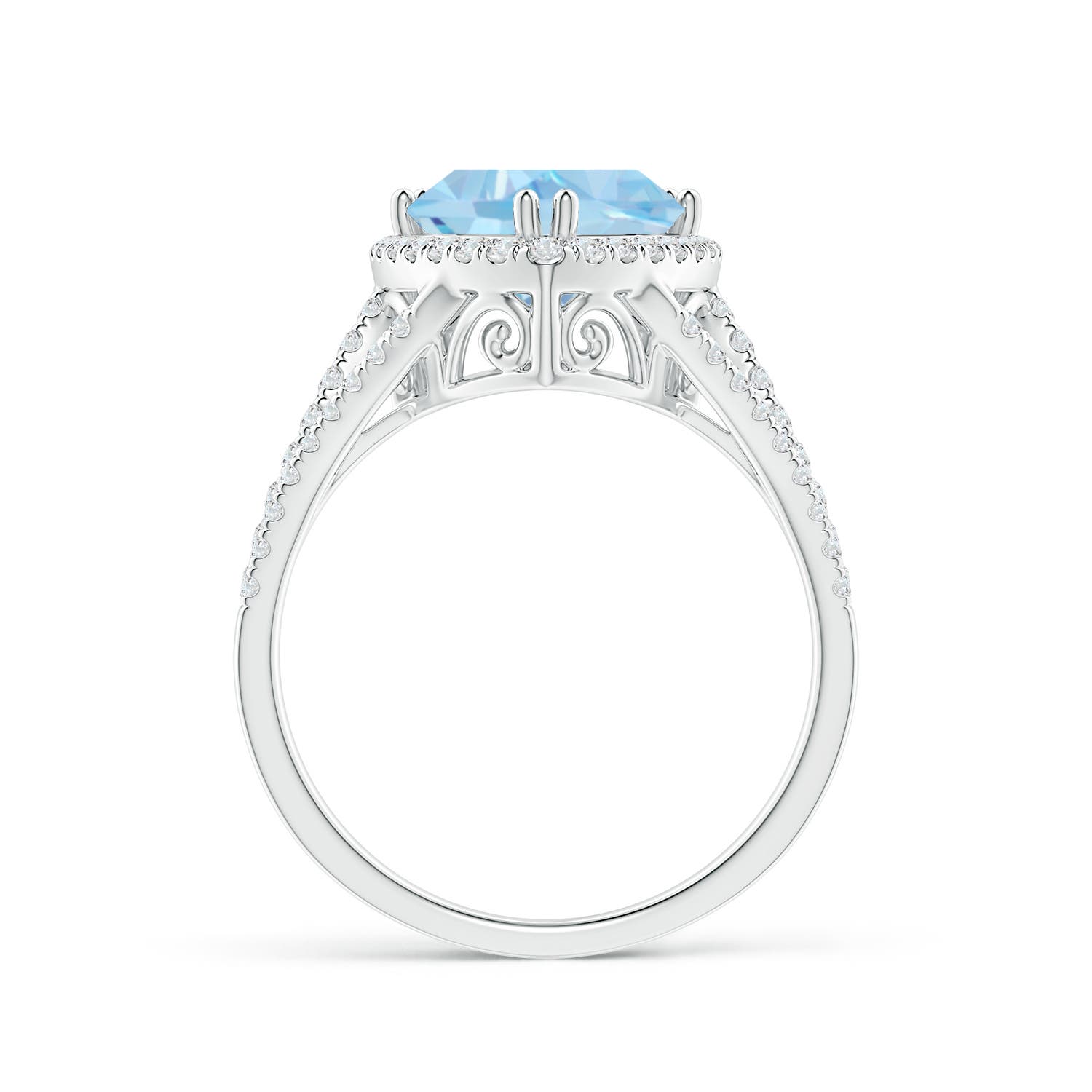 AAA - Aquamarine / 2.56 CT / 14 KT White Gold