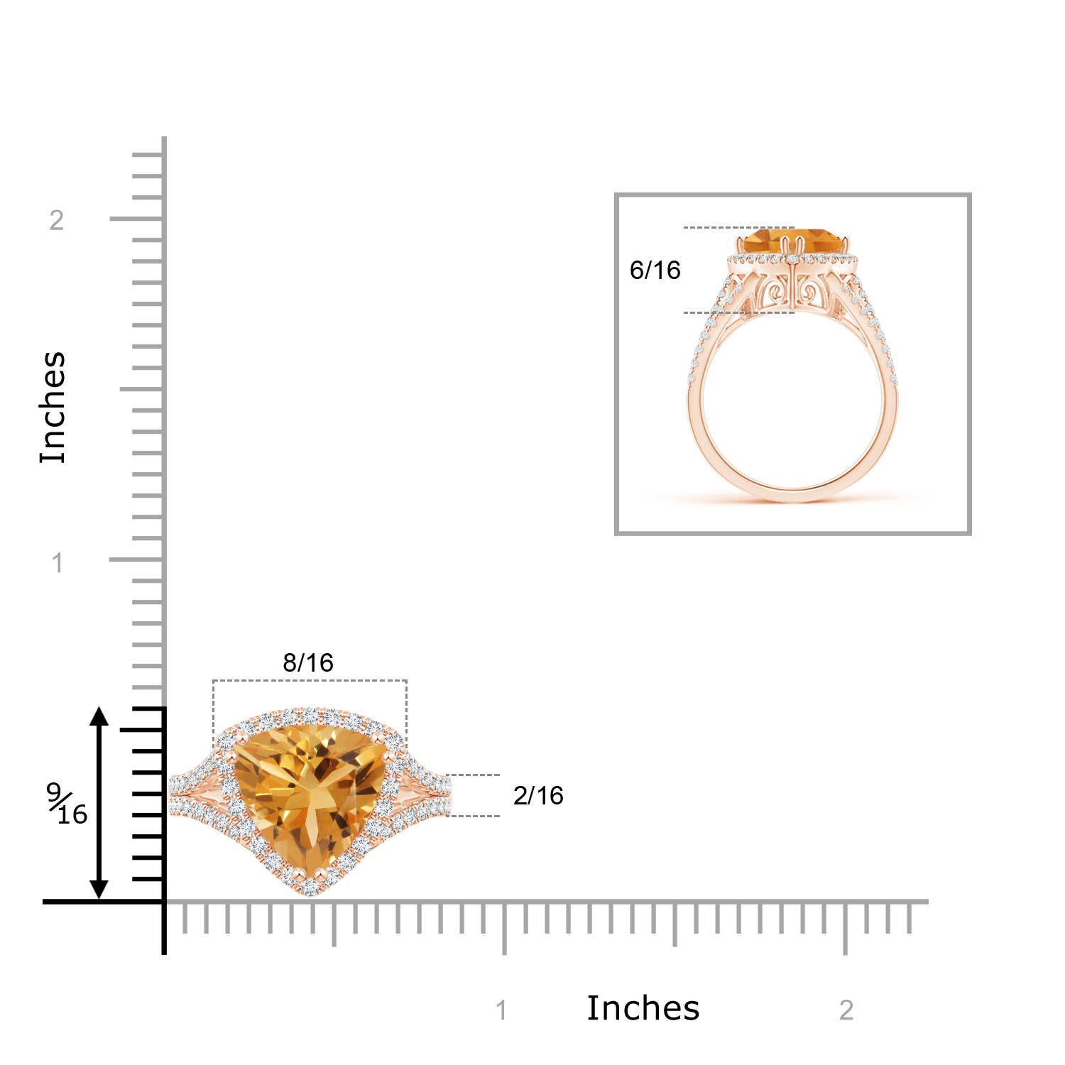 A - Citrine / 3.16 CT / 14 KT Rose Gold