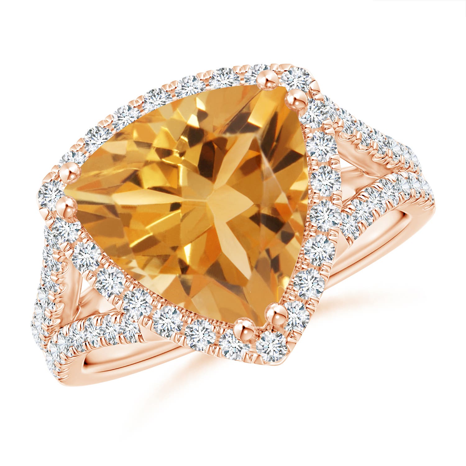 A - Citrine / 4.47 CT / 14 KT Rose Gold