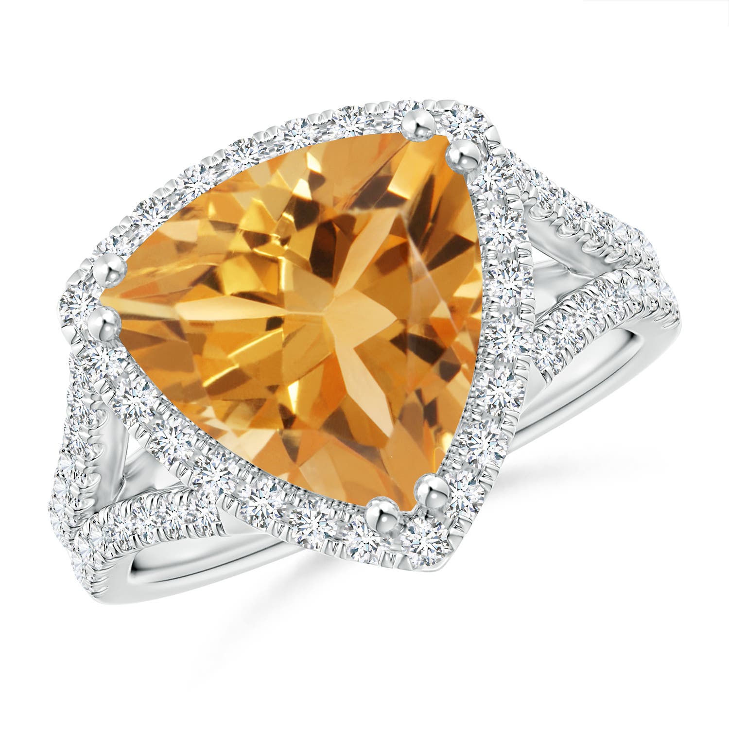 A - Citrine / 4.47 CT / 14 KT White Gold