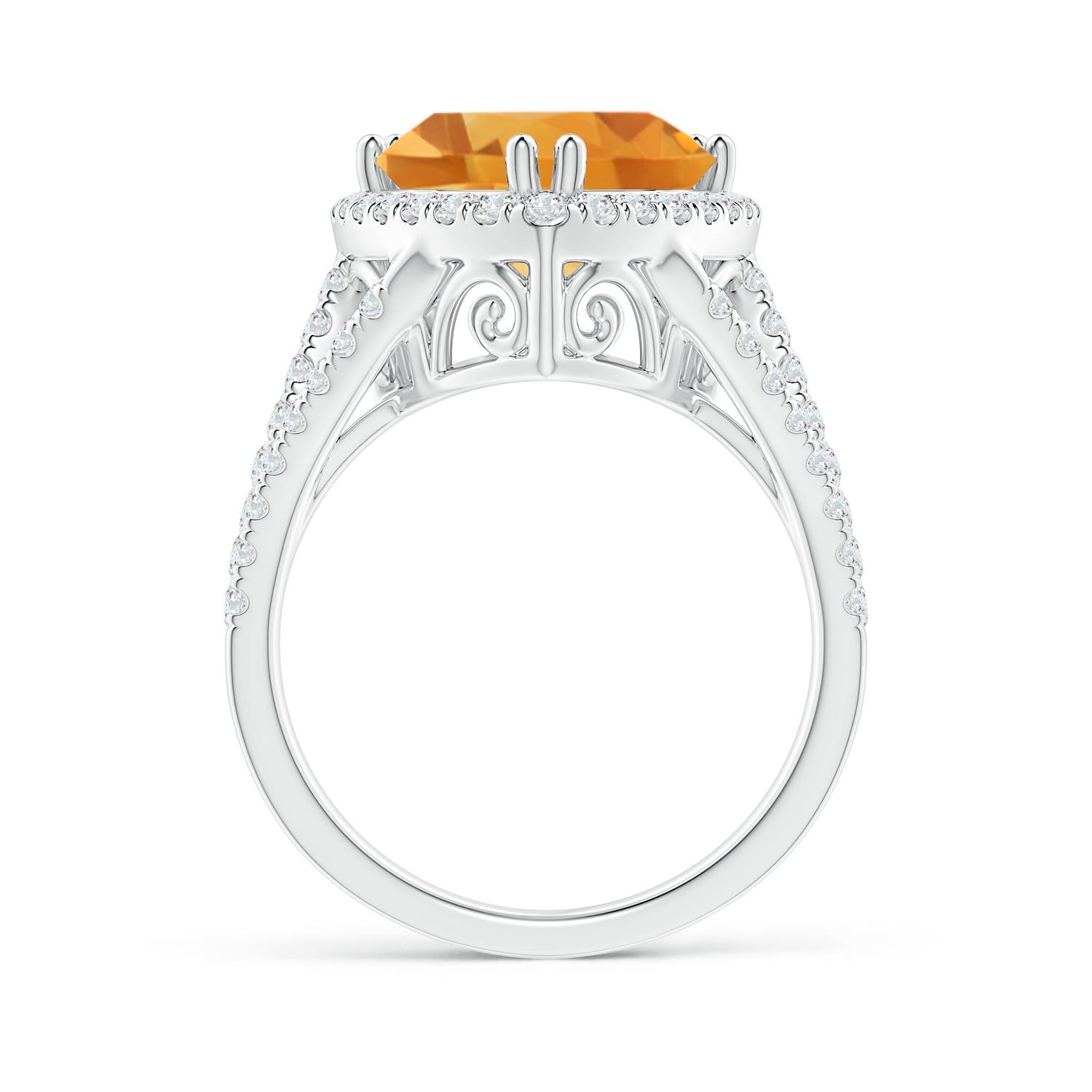 A - Citrine / 4.47 CT / 14 KT White Gold