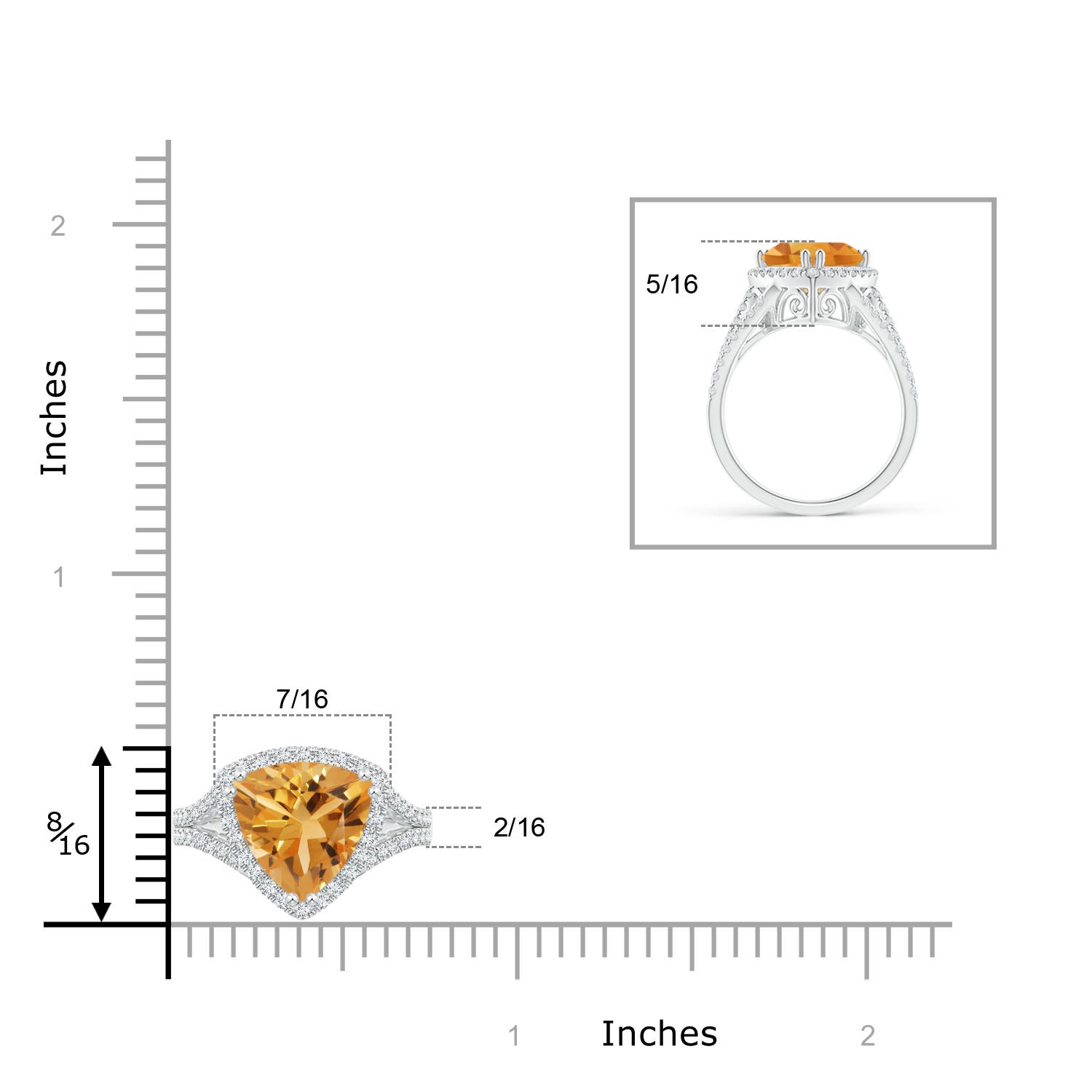 A - Citrine / 2.64 CT / 14 KT White Gold