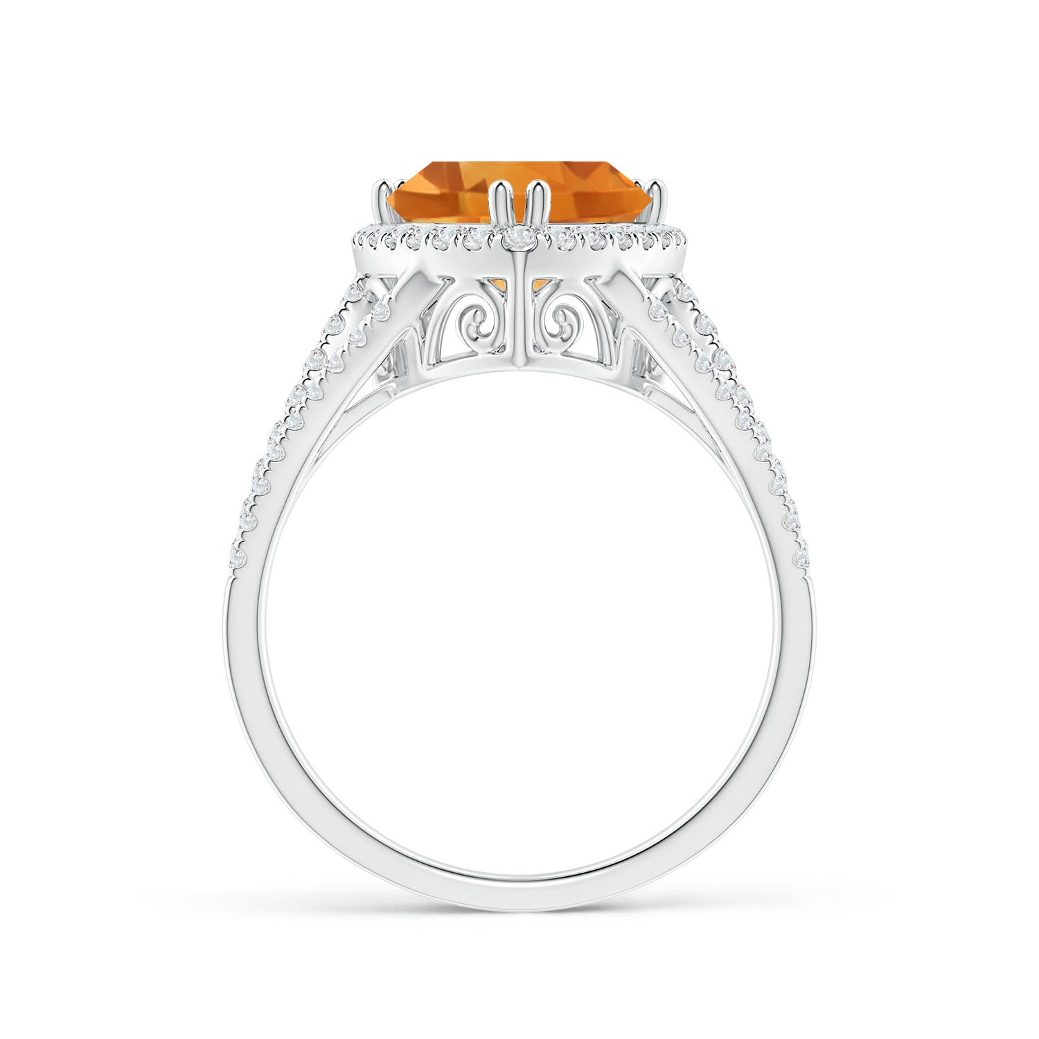 AA - Citrine / 2.64 CT / 14 KT White Gold