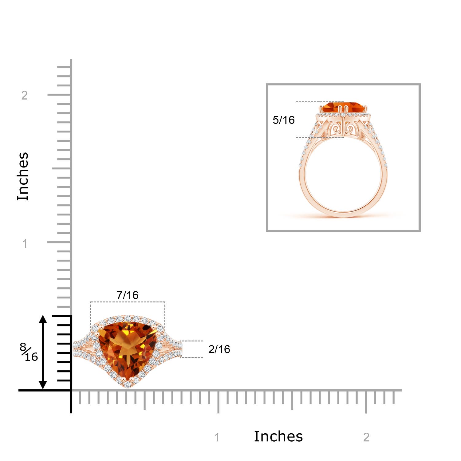 AAAA - Citrine / 2.64 CT / 14 KT Rose Gold