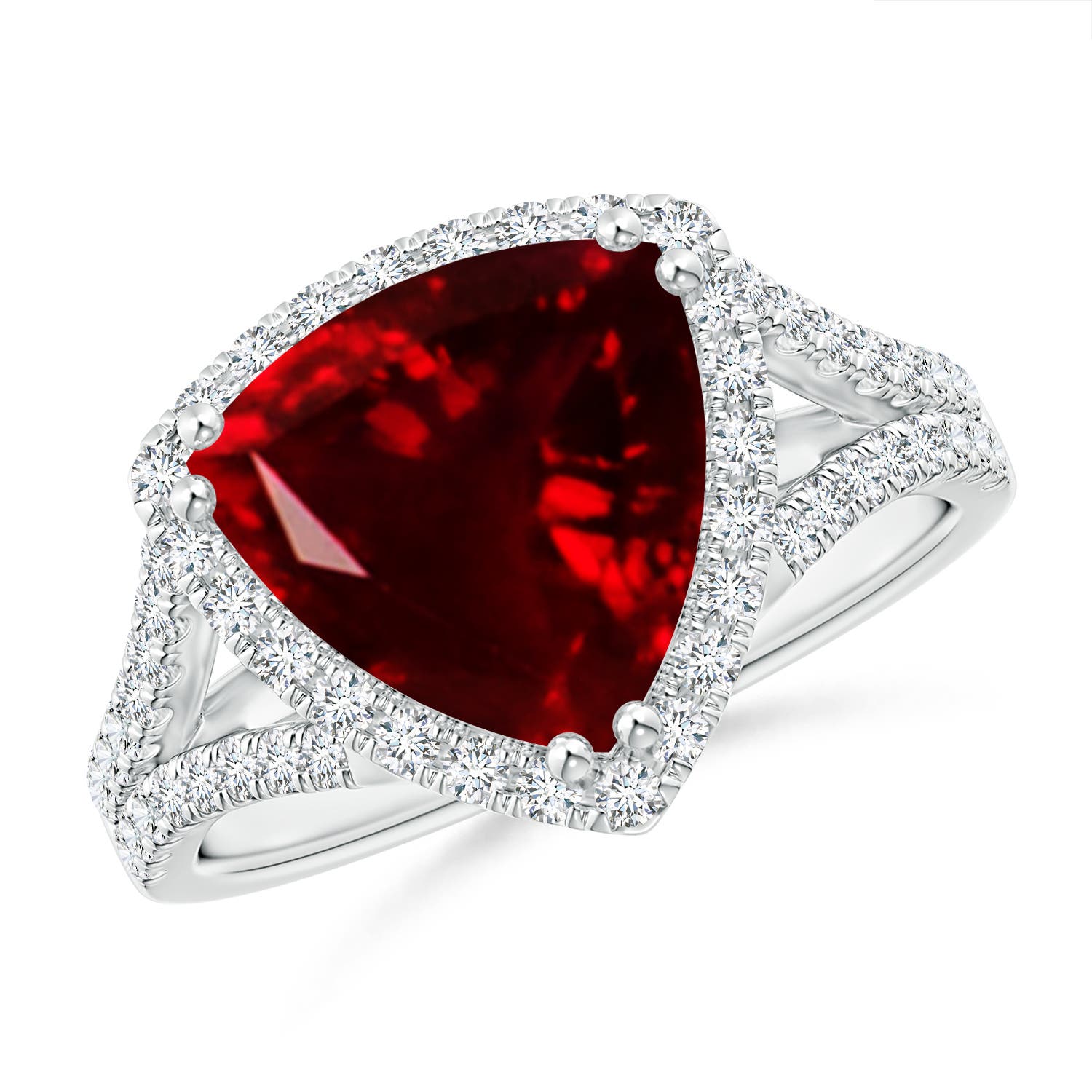 AAA - Garnet / 3.56 CT / 14 KT White Gold