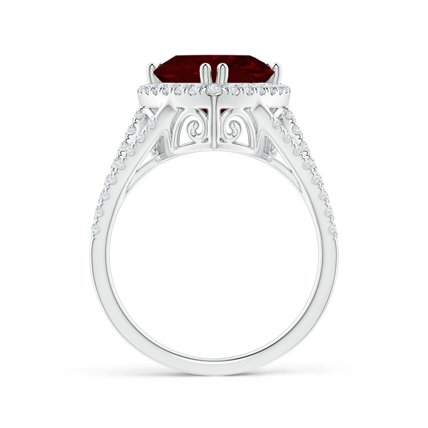 AAA - Garnet / 3.56 CT / 14 KT White Gold