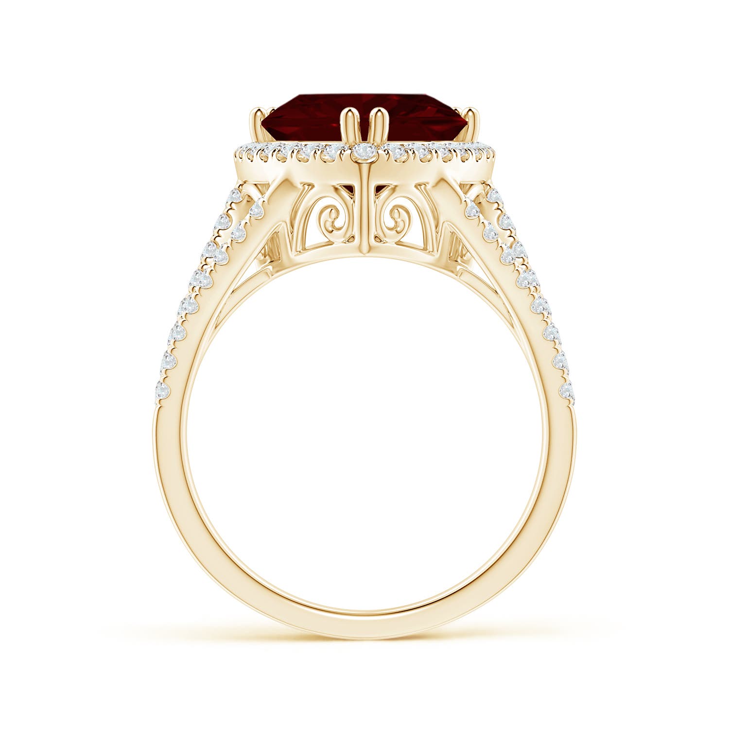 AAA - Garnet / 3.56 CT / 14 KT Yellow Gold