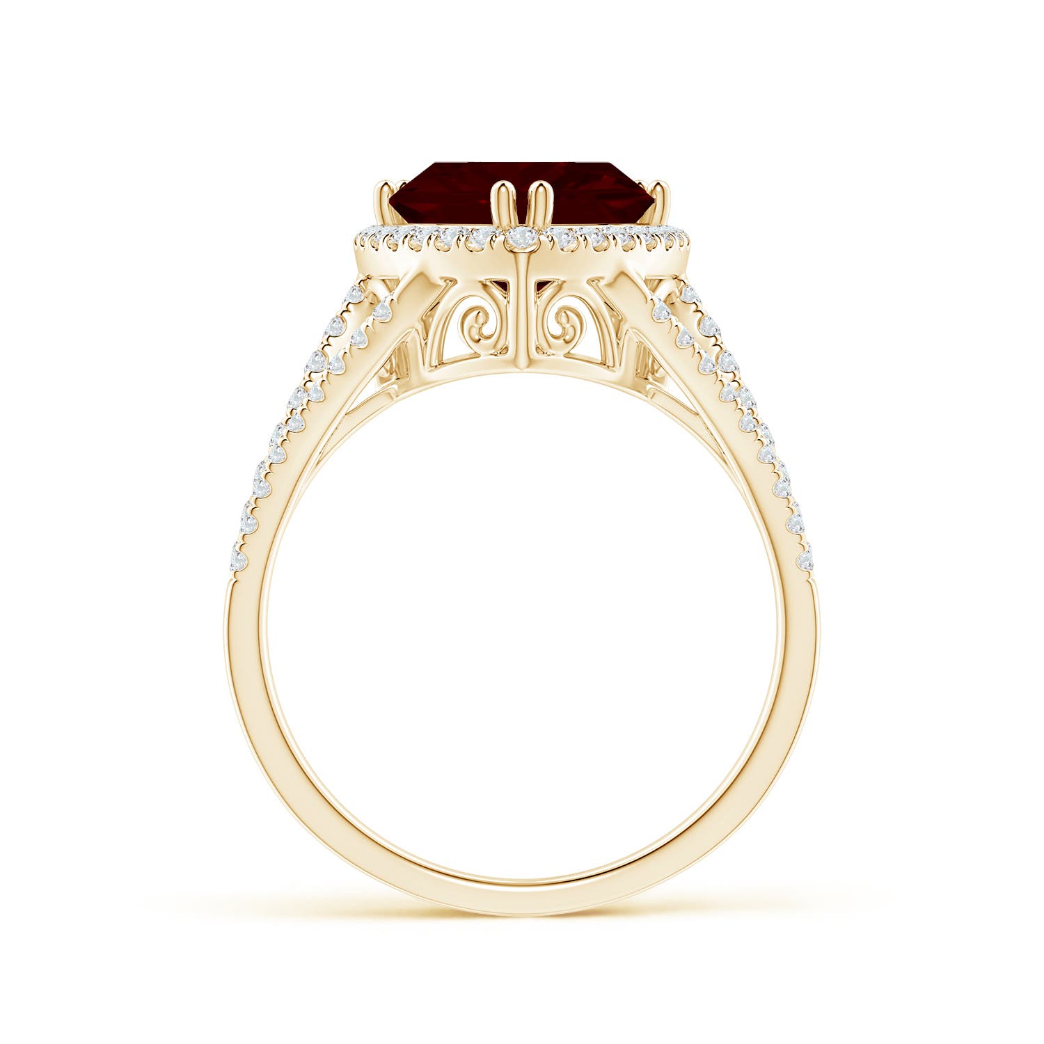 AA - Garnet / 3.16 CT / 14 KT Yellow Gold