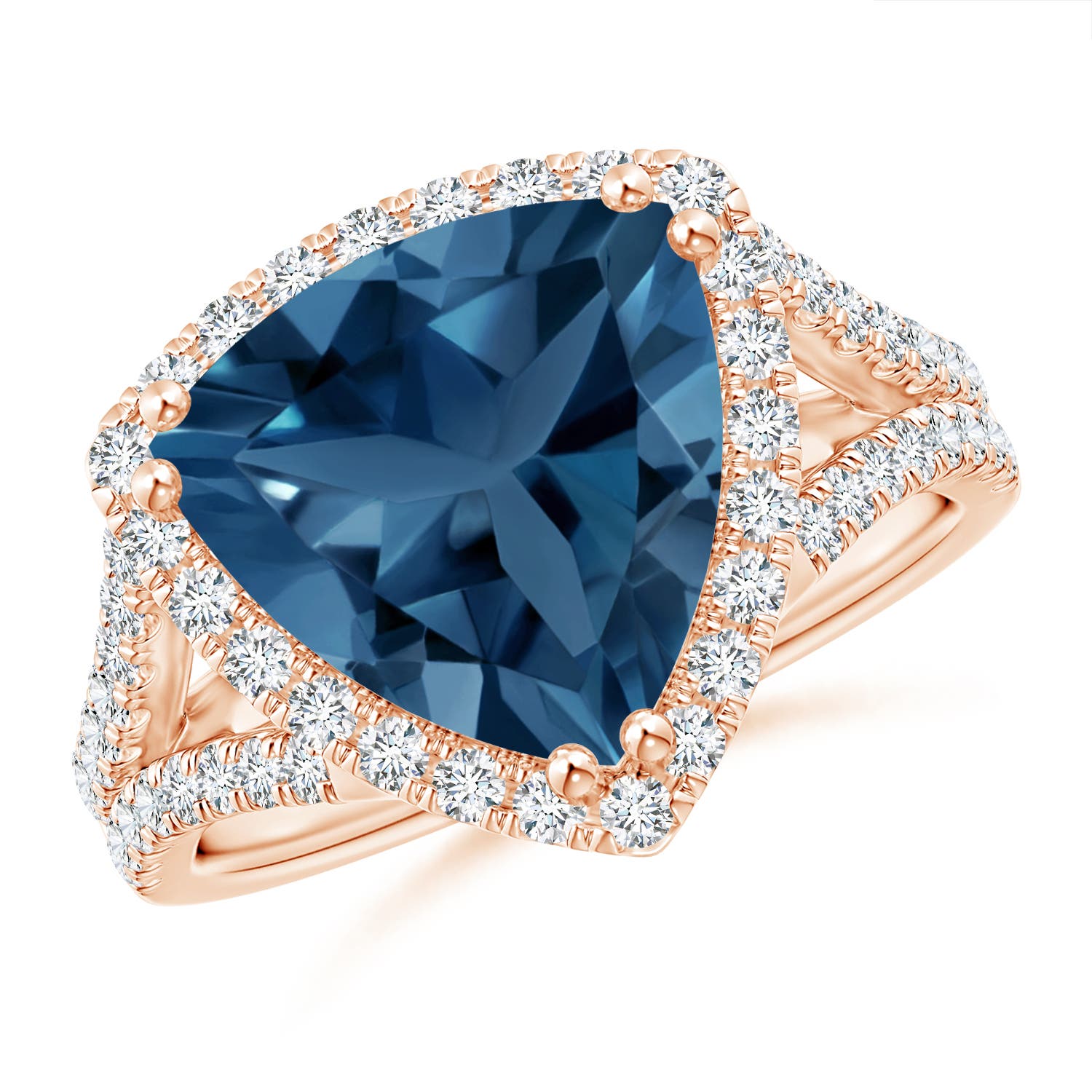 AA - London Blue Topaz / 6.07 CT / 14 KT Rose Gold