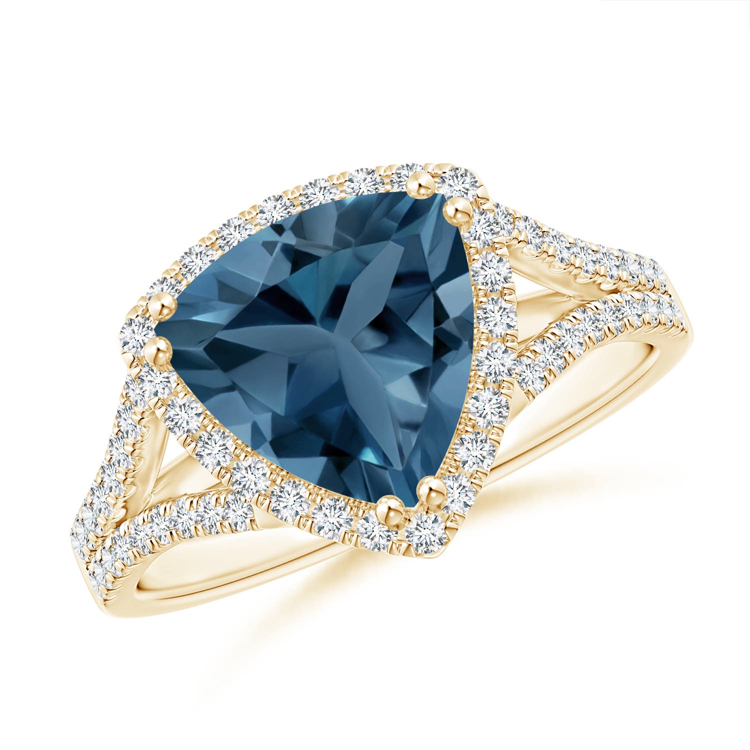 A - London Blue Topaz / 3.16 CT / 14 KT Yellow Gold