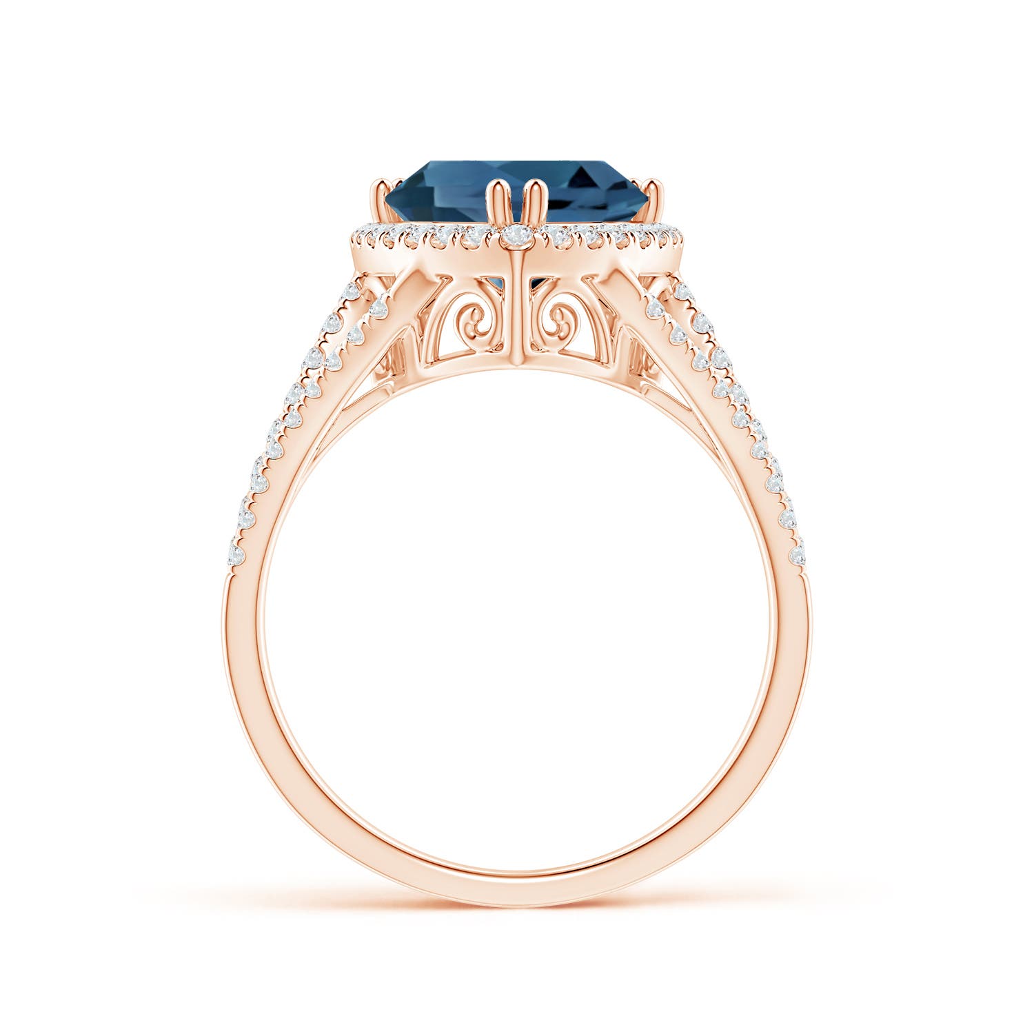 AA - London Blue Topaz / 3.16 CT / 14 KT Rose Gold