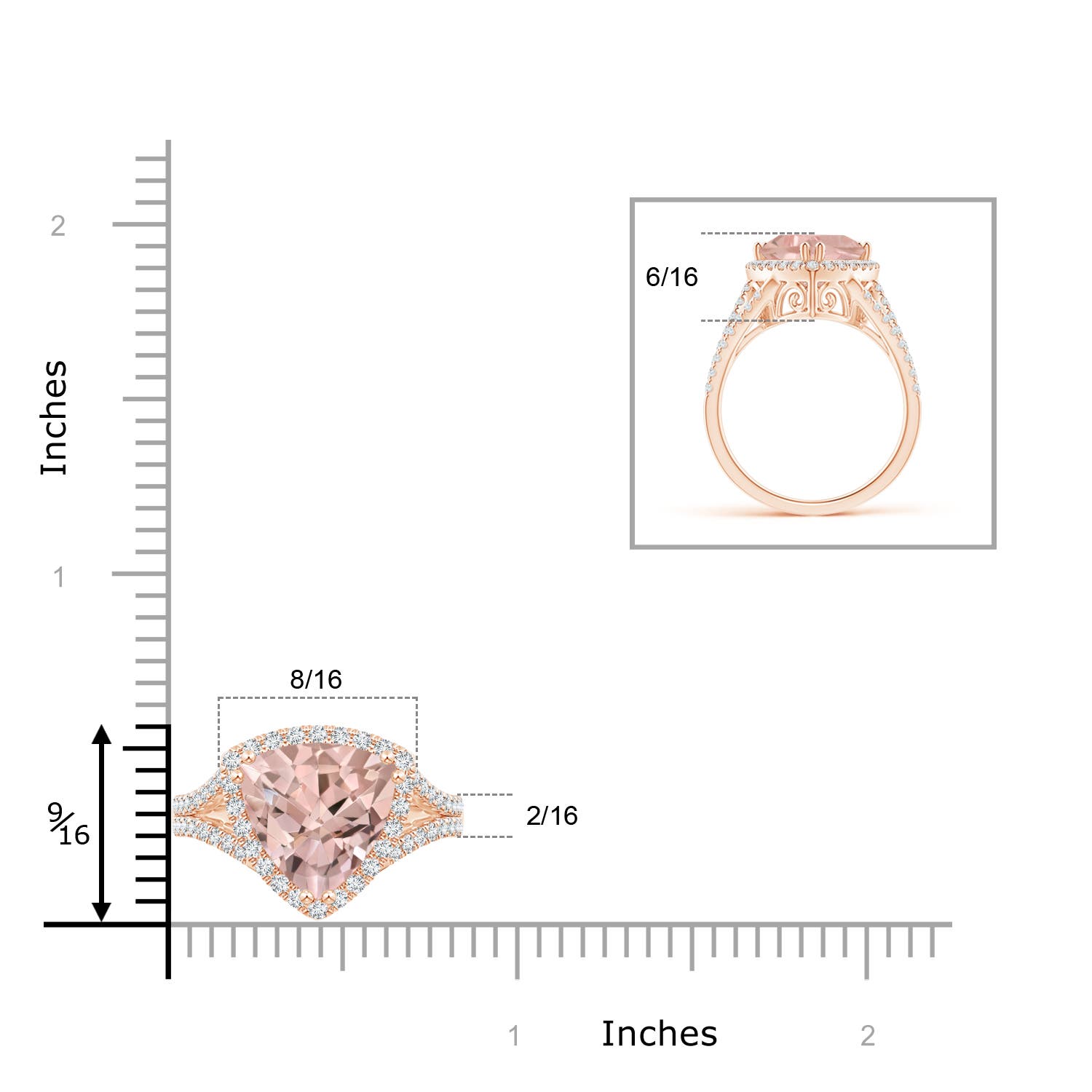 AA - Morganite / 3.06 CT / 14 KT Rose Gold