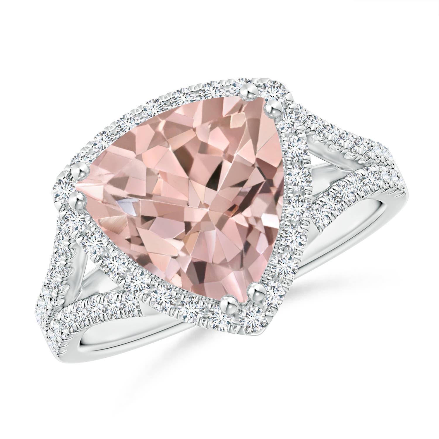 AA - Morganite / 3.06 CT / 14 KT White Gold