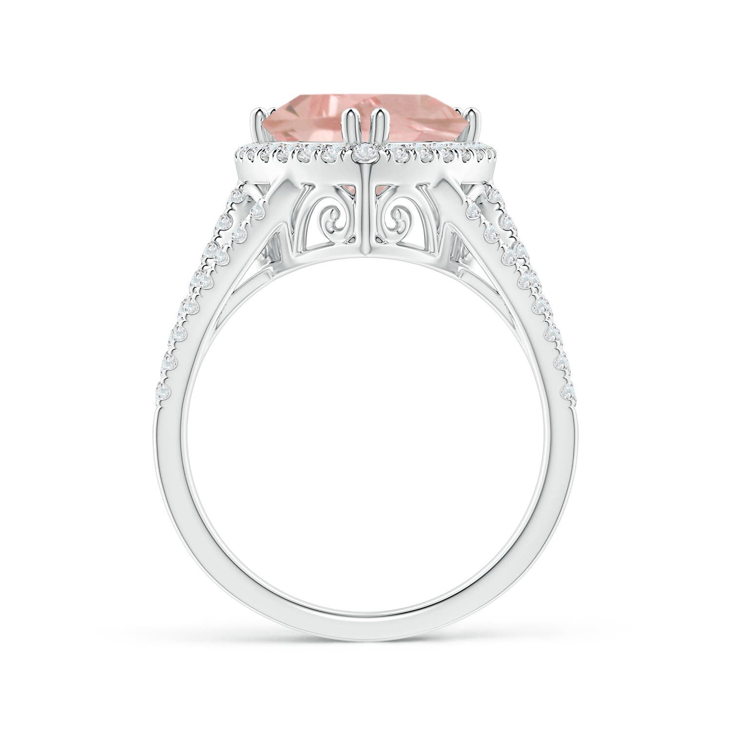 AA - Morganite / 3.06 CT / 14 KT White Gold