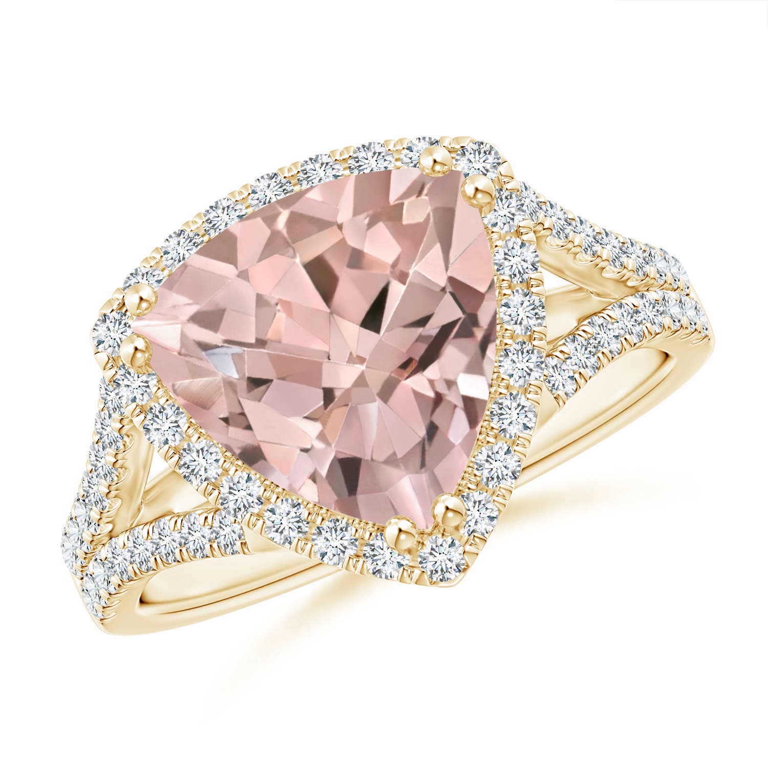 AA - Morganite / 3.06 CT / 14 KT Yellow Gold