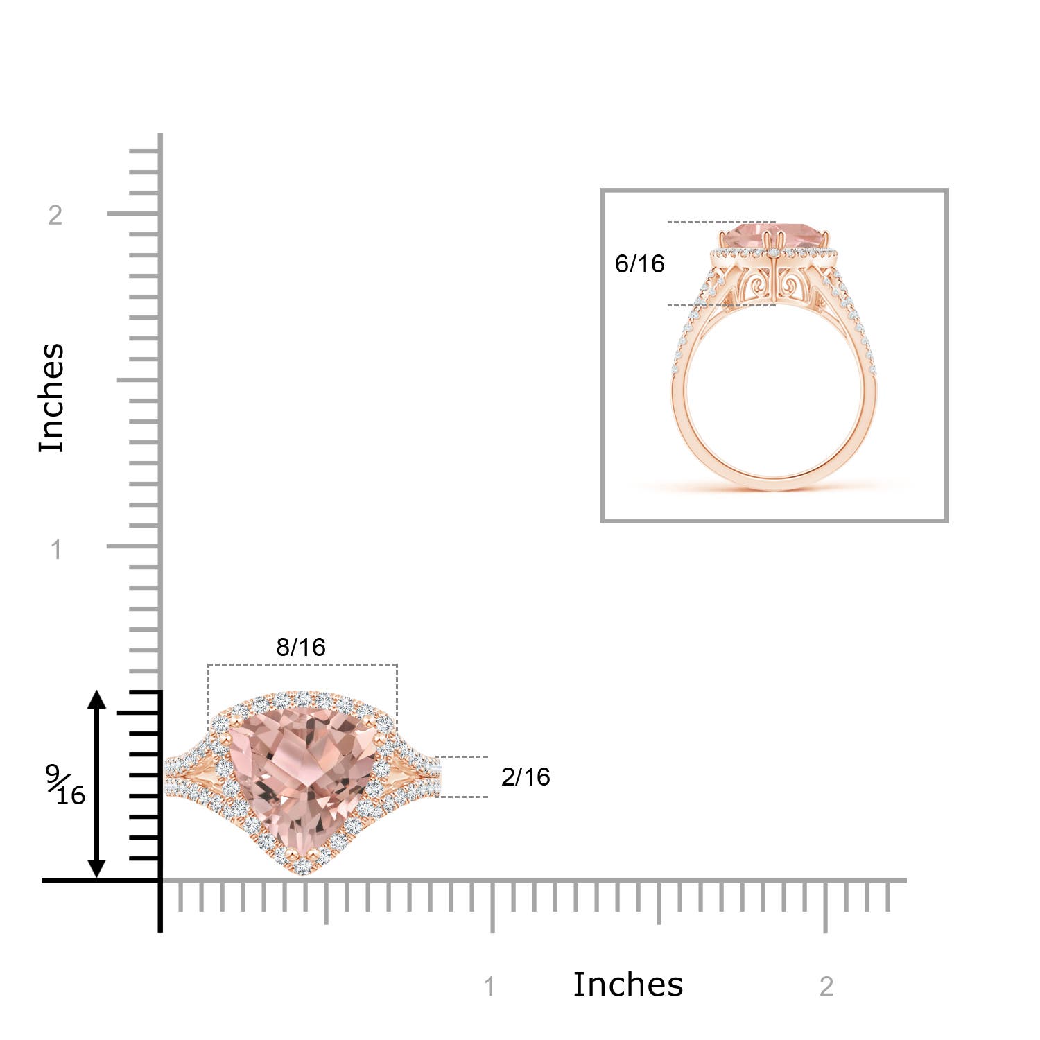 AAA - Morganite / 3.06 CT / 14 KT Rose Gold