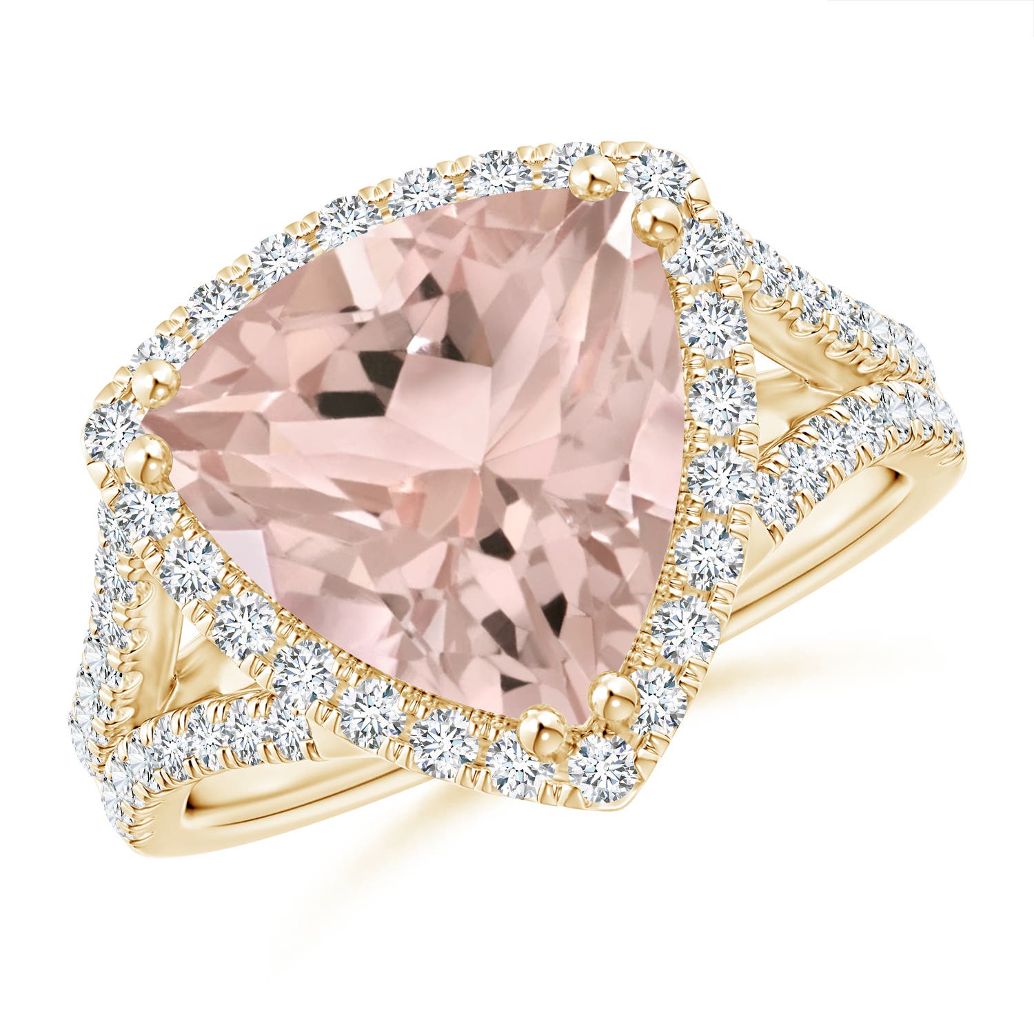 A - Morganite / 3.47 CT / 14 KT Yellow Gold