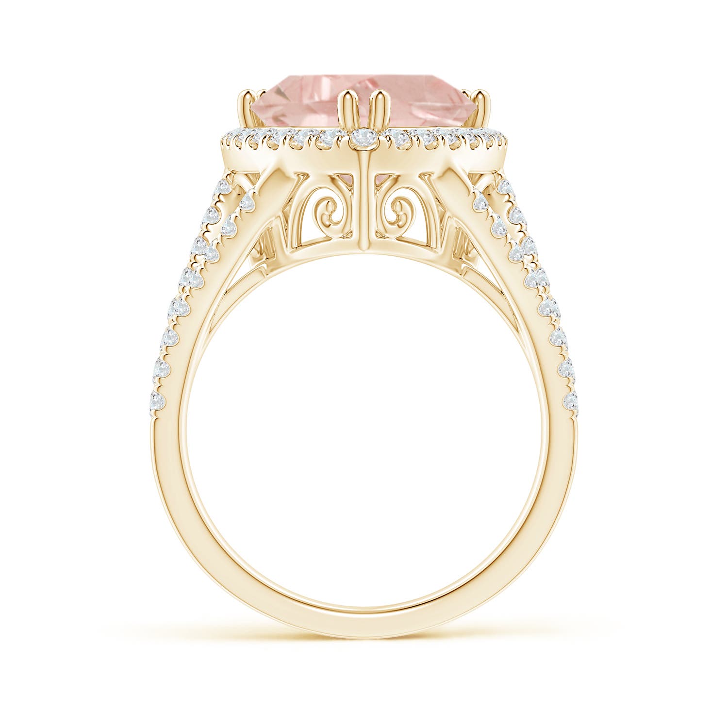 A - Morganite / 3.47 CT / 14 KT Yellow Gold