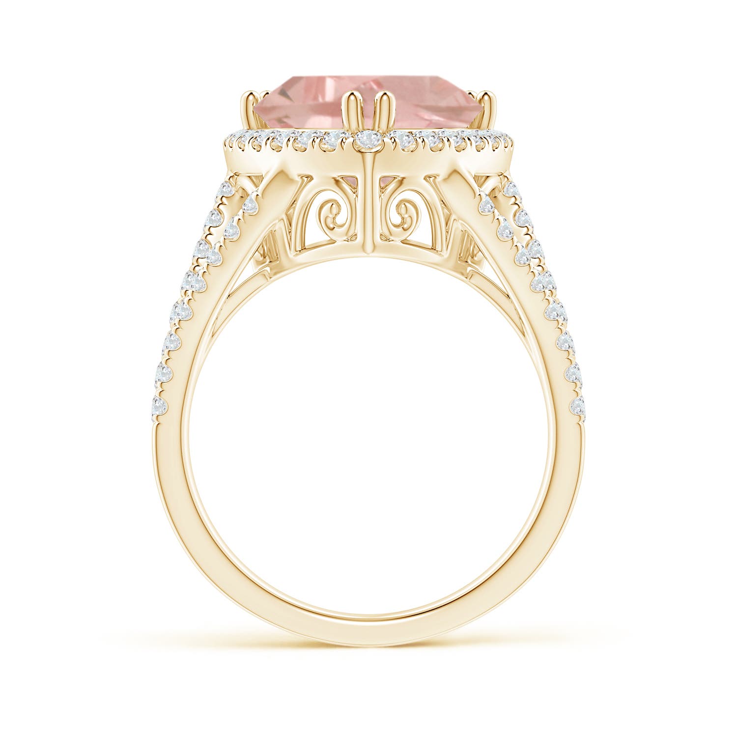 AA - Morganite / 3.47 CT / 14 KT Yellow Gold